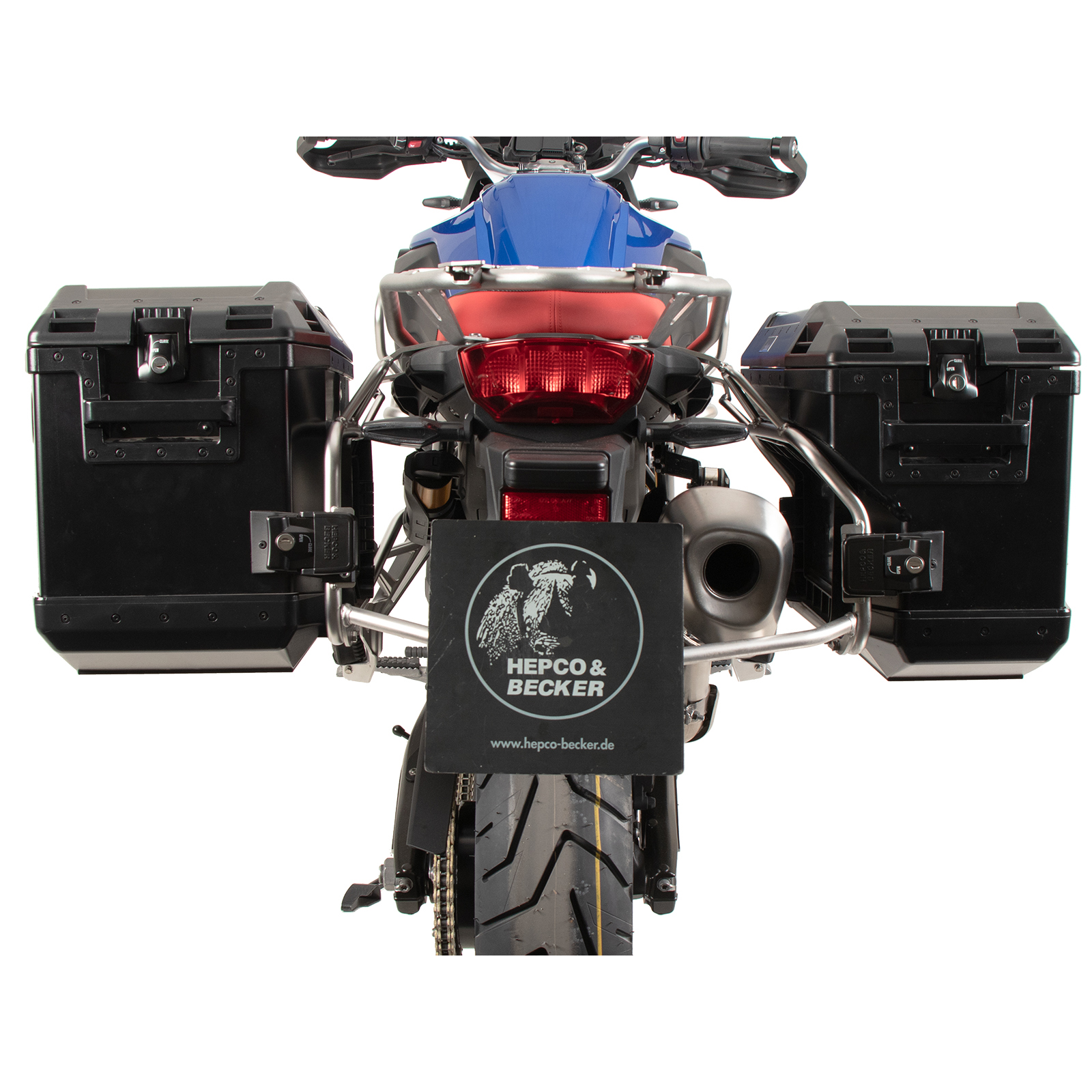 Hepco & Becker Xplorer Cutout Kofferpaar mit Träger schwarz für F 800 GS 24 - Motorradzubehör - Motorradgepäck