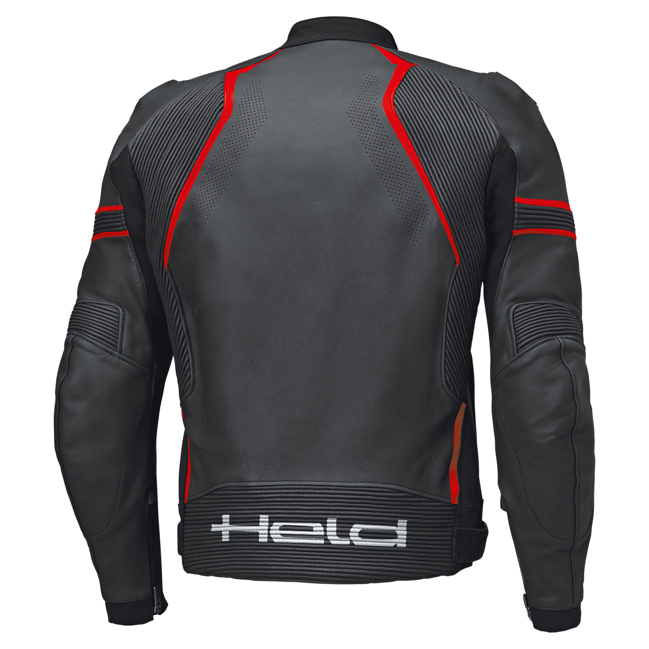 Held-Street Rocket 4 Lederjacke schwarz/neonrot-0000799999086
