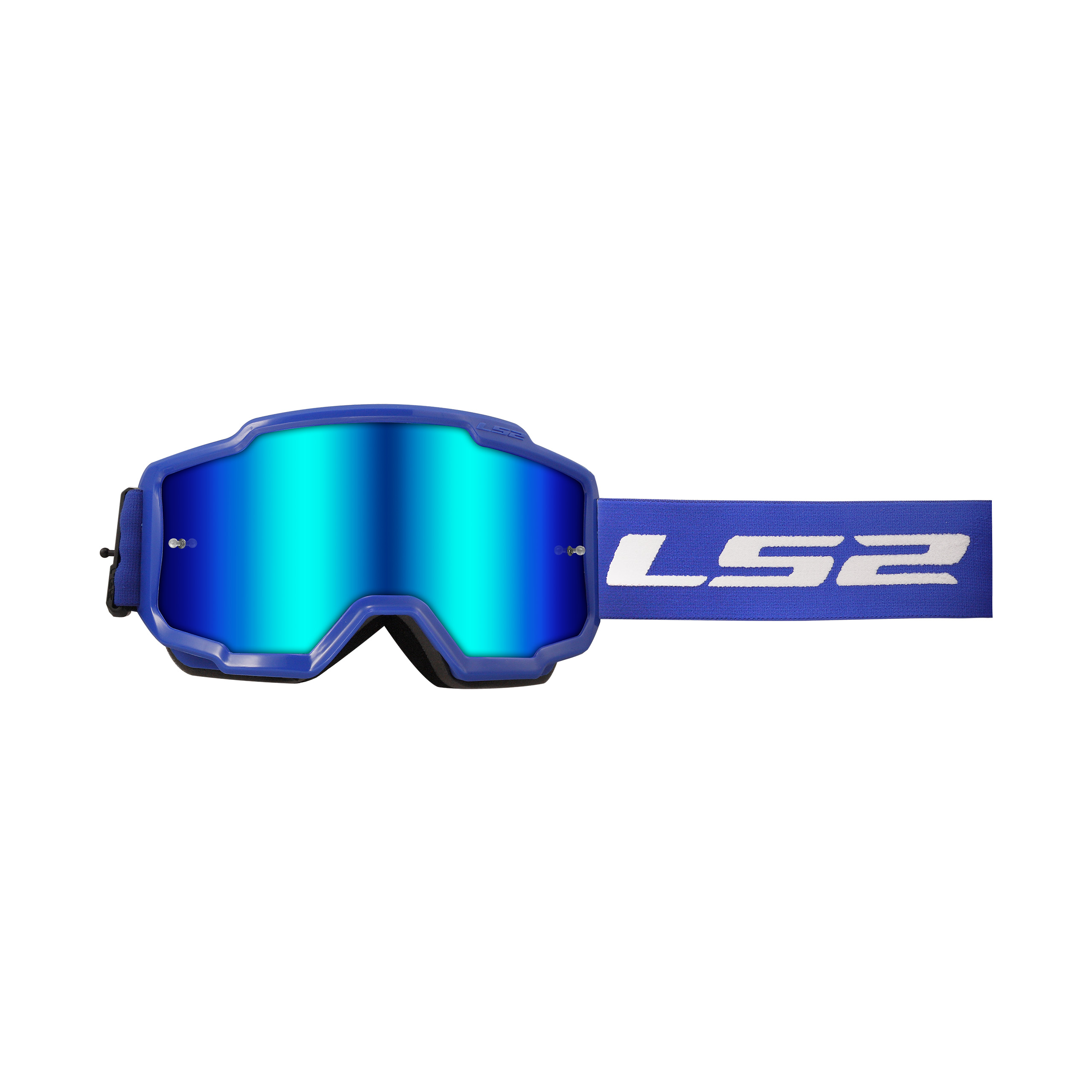 LS2-Charger Crossbrille blau mit iridium verspiegelter Scheibe-0001387999111