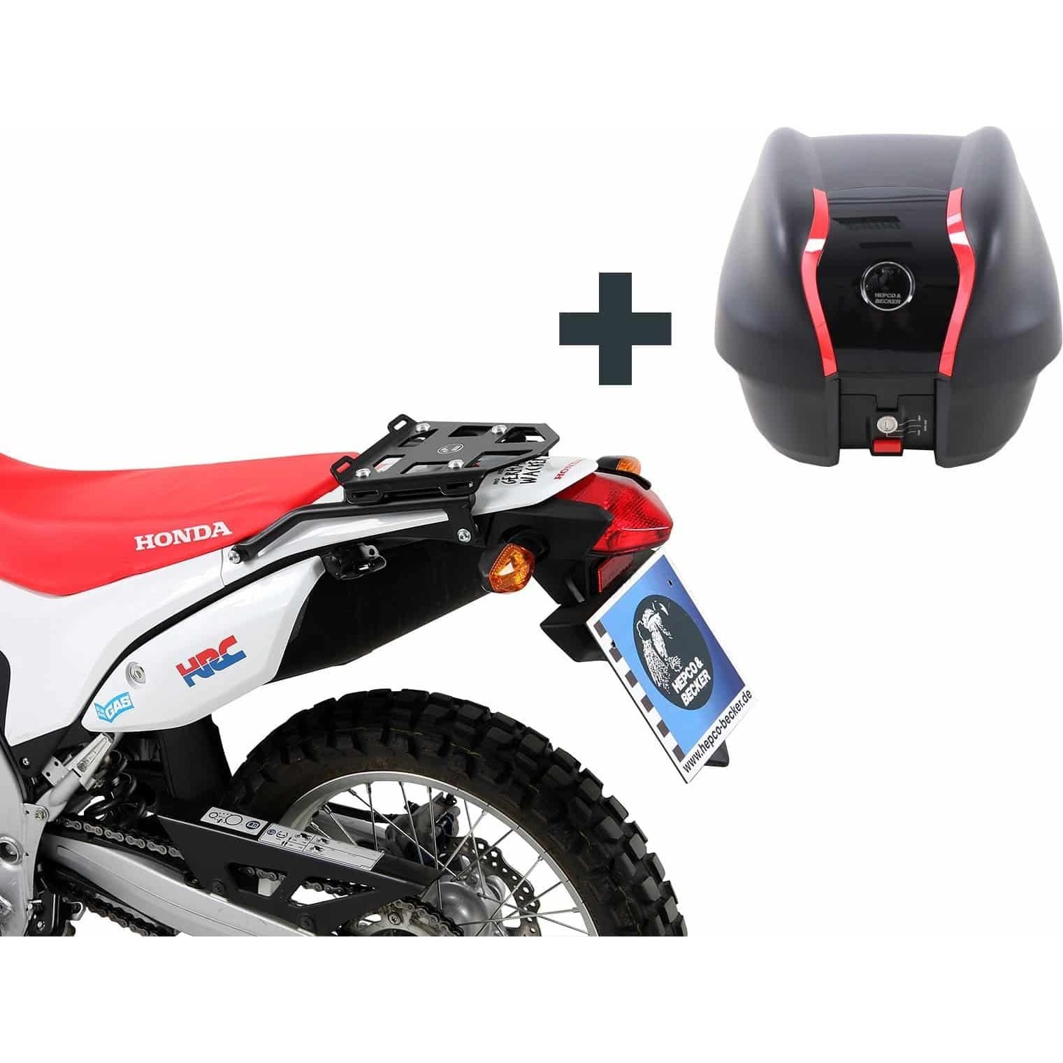 Hepco & Becker Gepäckträger mit Topcase TC30 für Honda CRF 250 L - Motorradzubehör - Motorradgepäck