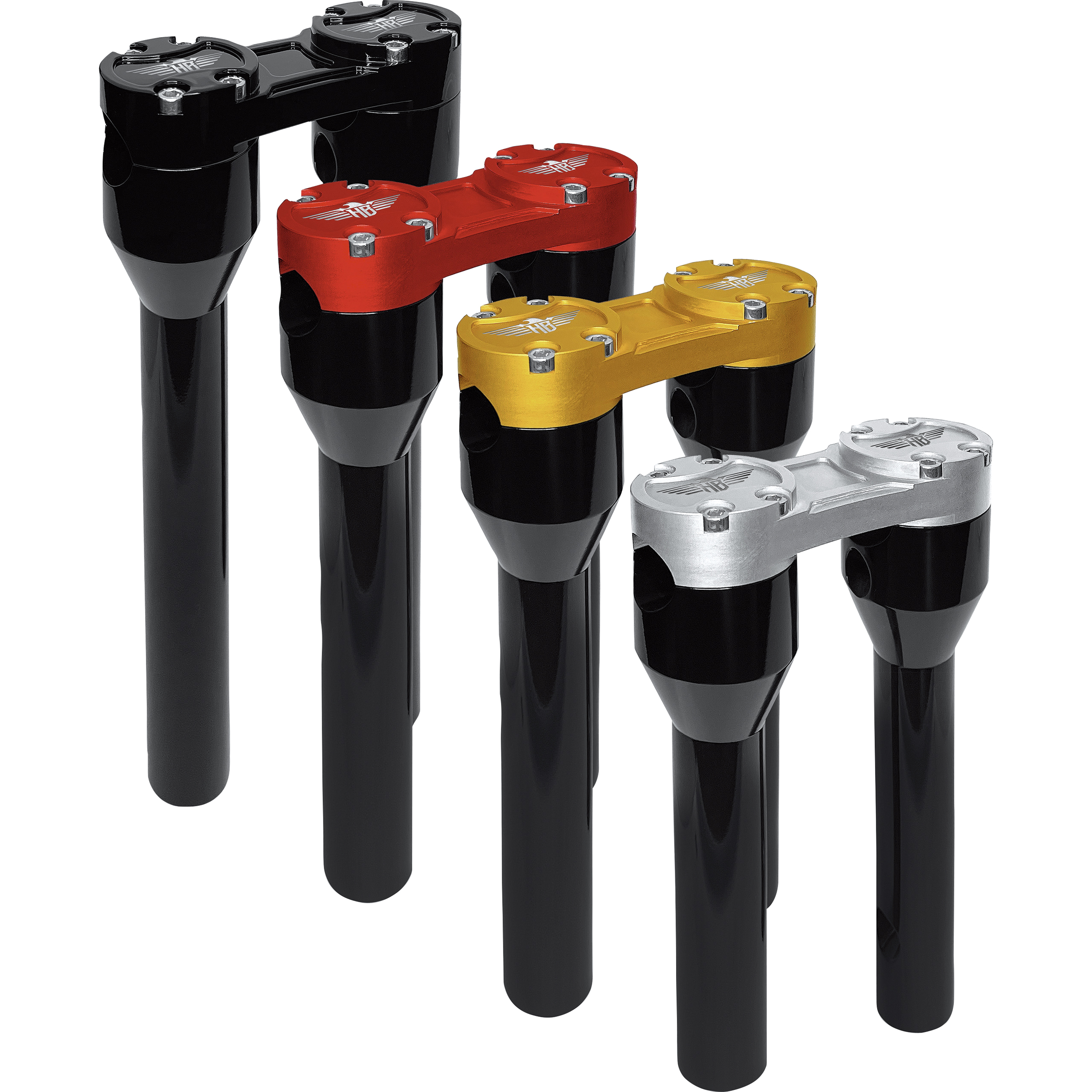HeinzBikes-Clubstyle Straight Risers für 25,4mm/1" 20cm/8" schwarz-5742351083999000
