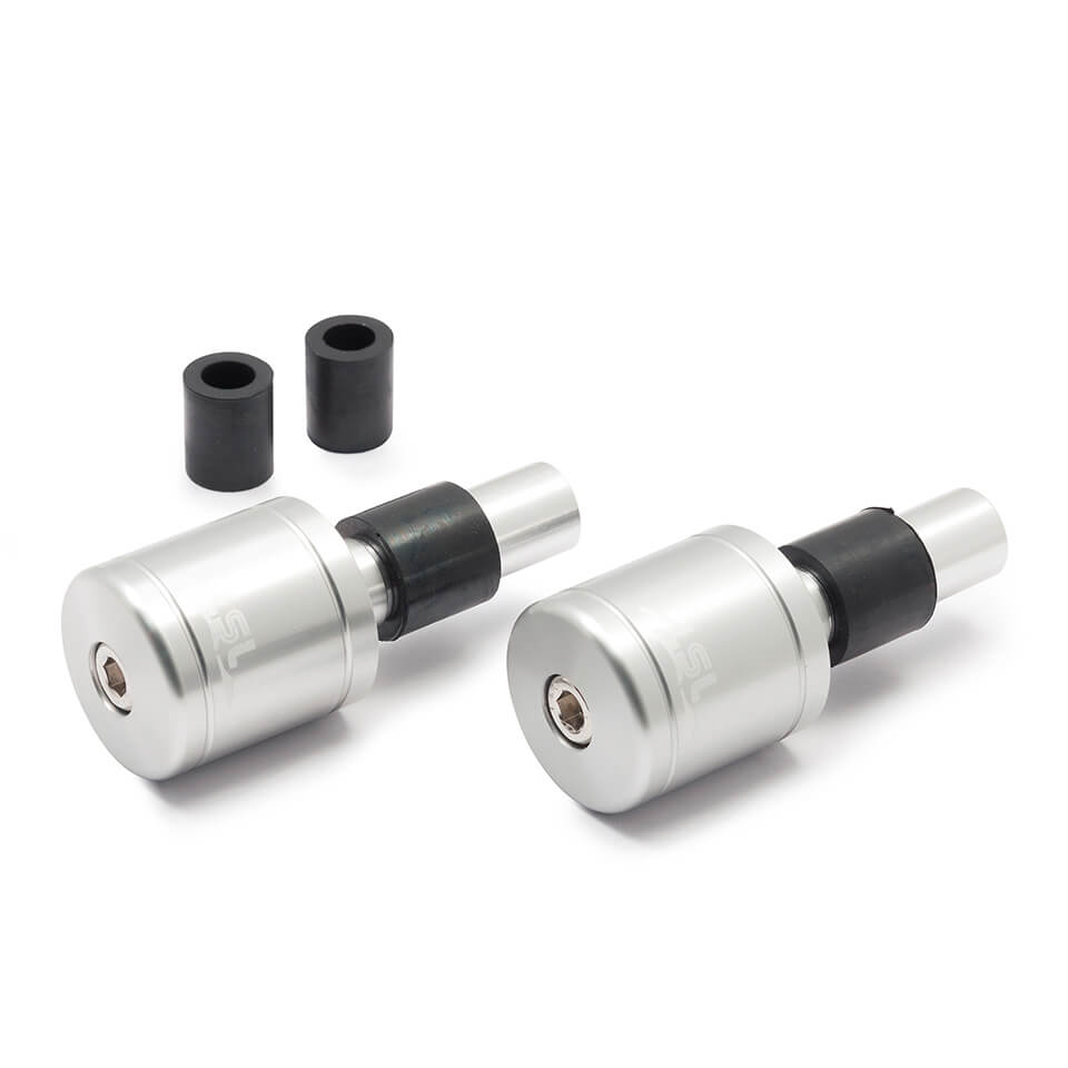 LSL Lenkergewichte für 14/18mm Innen-Ø zylindrisch silber - Motorradteile & Ersatzteile - Lenker, Griffe & Hebel