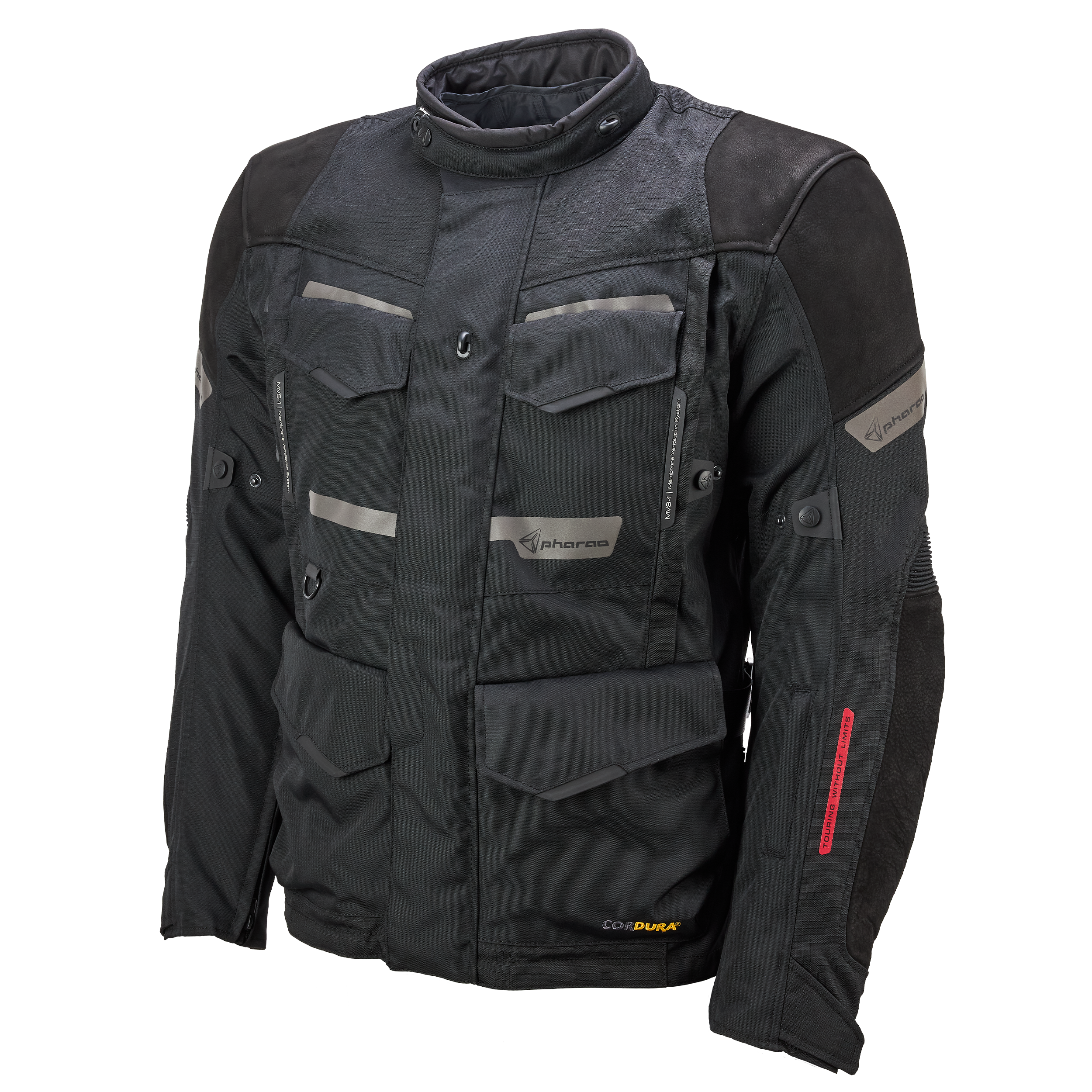 Pharao Jucar WP Leder-/Textiljacke schwarz L - Motorradbekleidung - Touring Motorradbekleidung