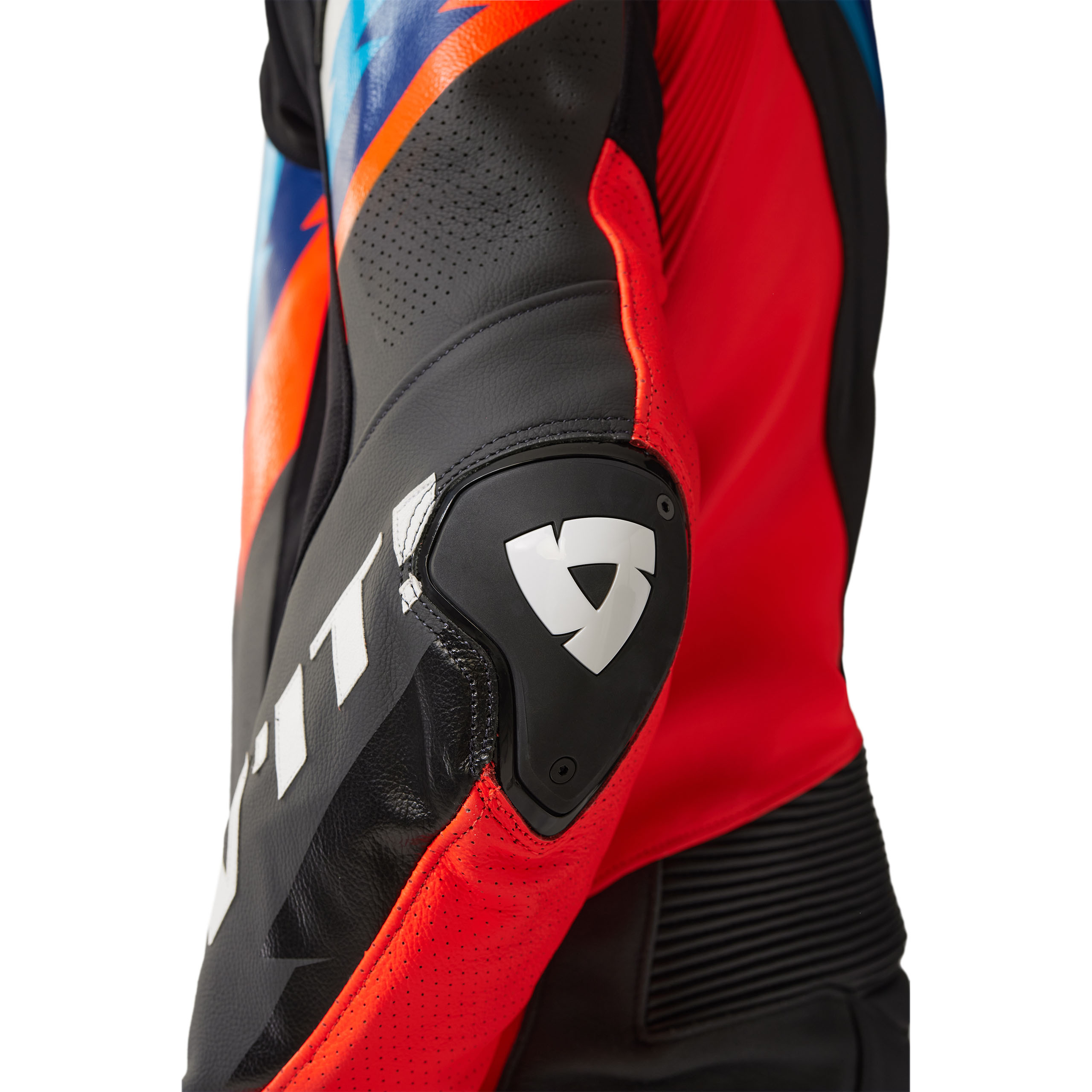 REV'IT!-Quantum 3 Lederkombi 1-tlg. neonrot/schwarz 56-0000790999087309