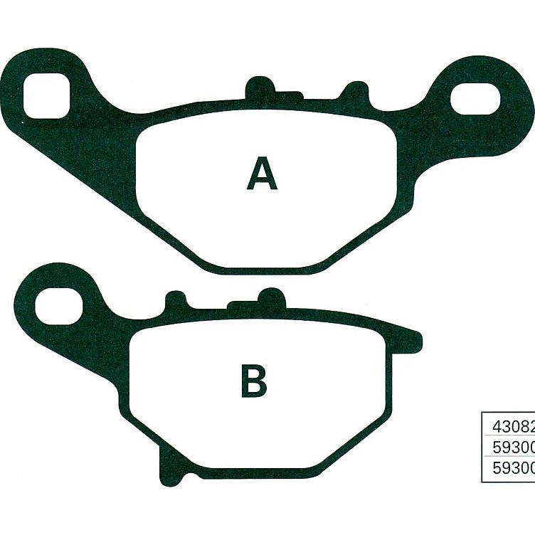 Hi-Q Bremsbeläge organisch FA396  99/75,5x44,1/37,9x7,56/8,26mm - Motorradteile & Ersatzteile - Bremsen