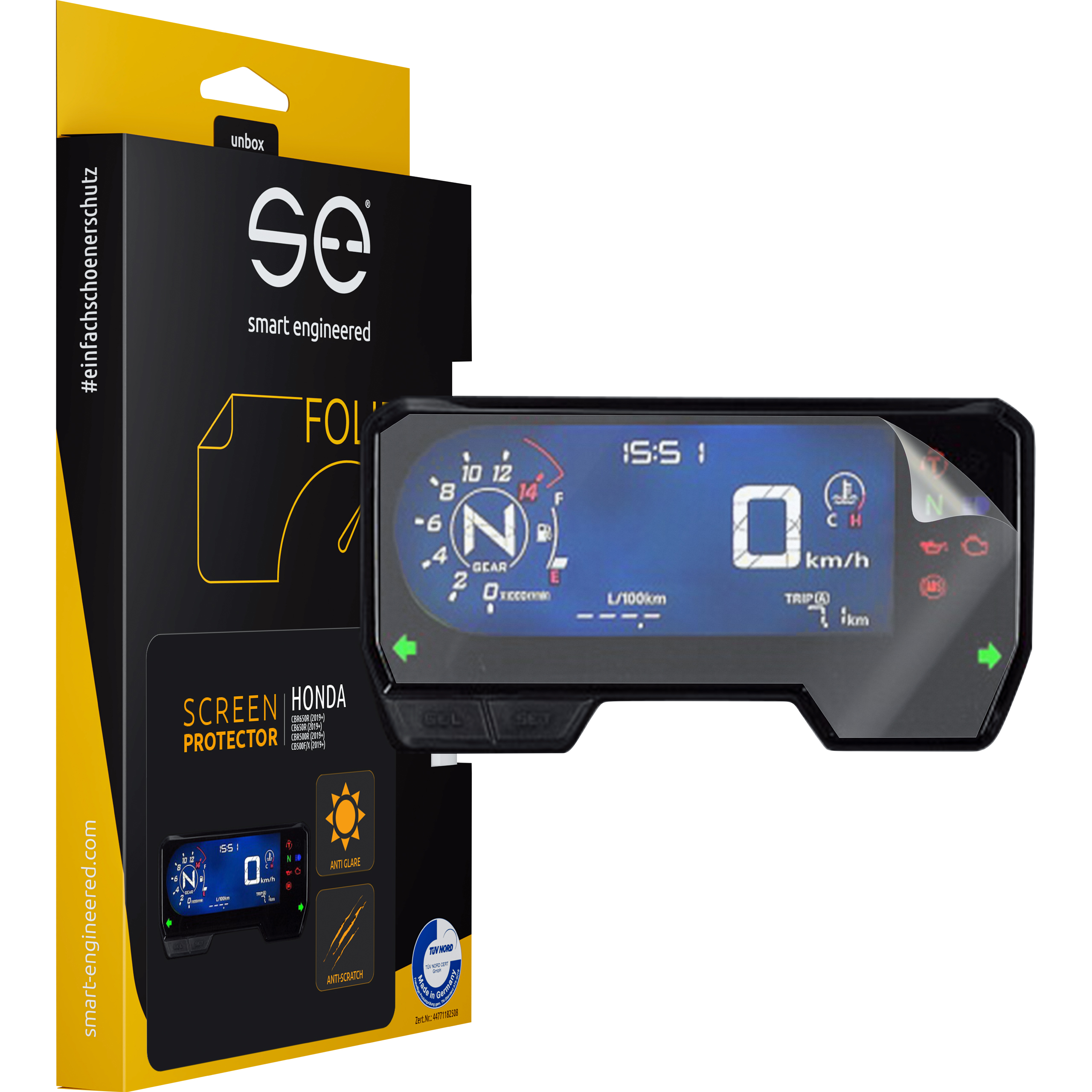 Smart Engineered Cockpit-Schutzfolie entspiegelnd für Honda CB/CBR 500/650 - Motorradteile & Ersatzteile - Verkleidungen & Abdeckungen