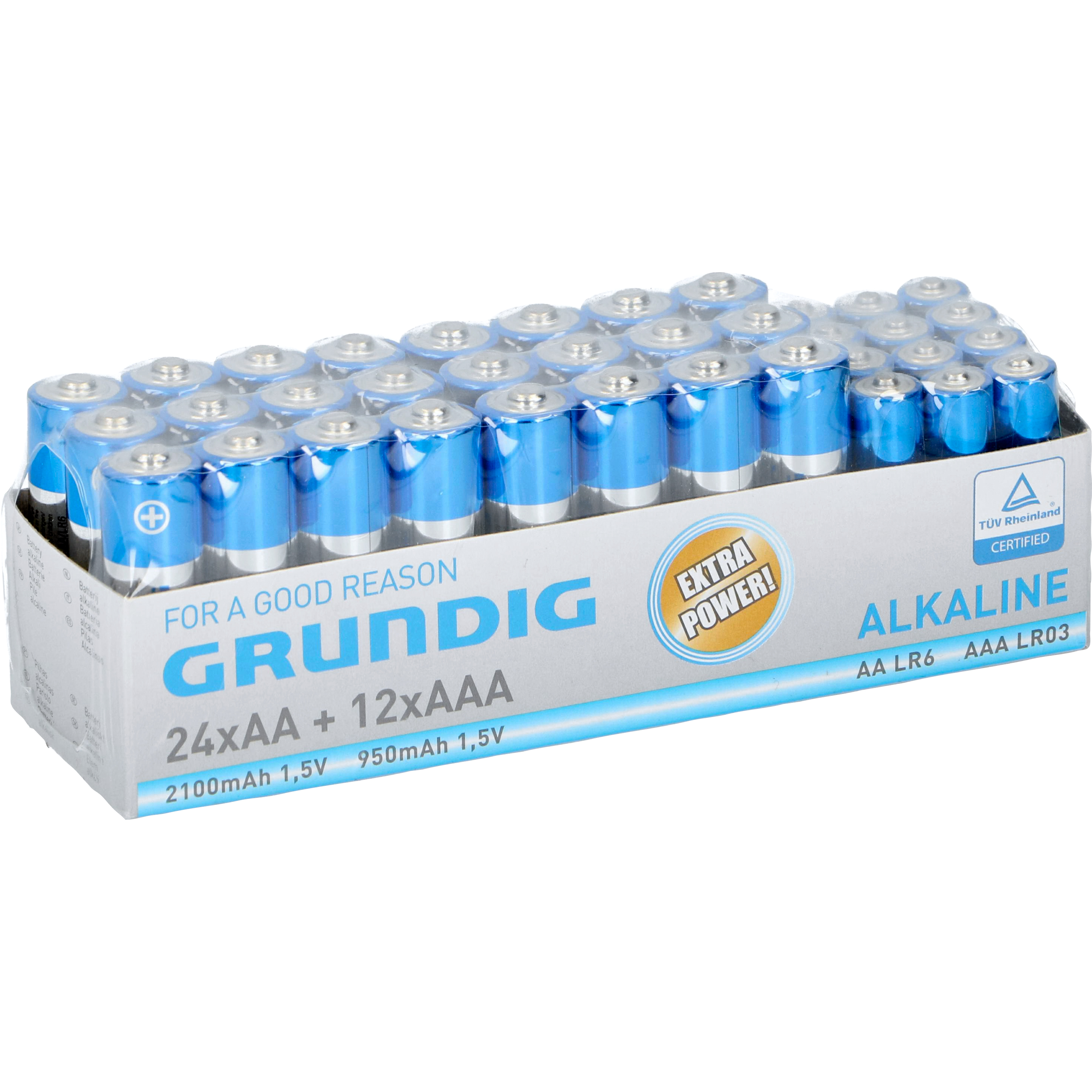 Grundig Alkaline Batterien (24xAA, 12xAAA) - Motorradteile & Ersatzteile - Batterien