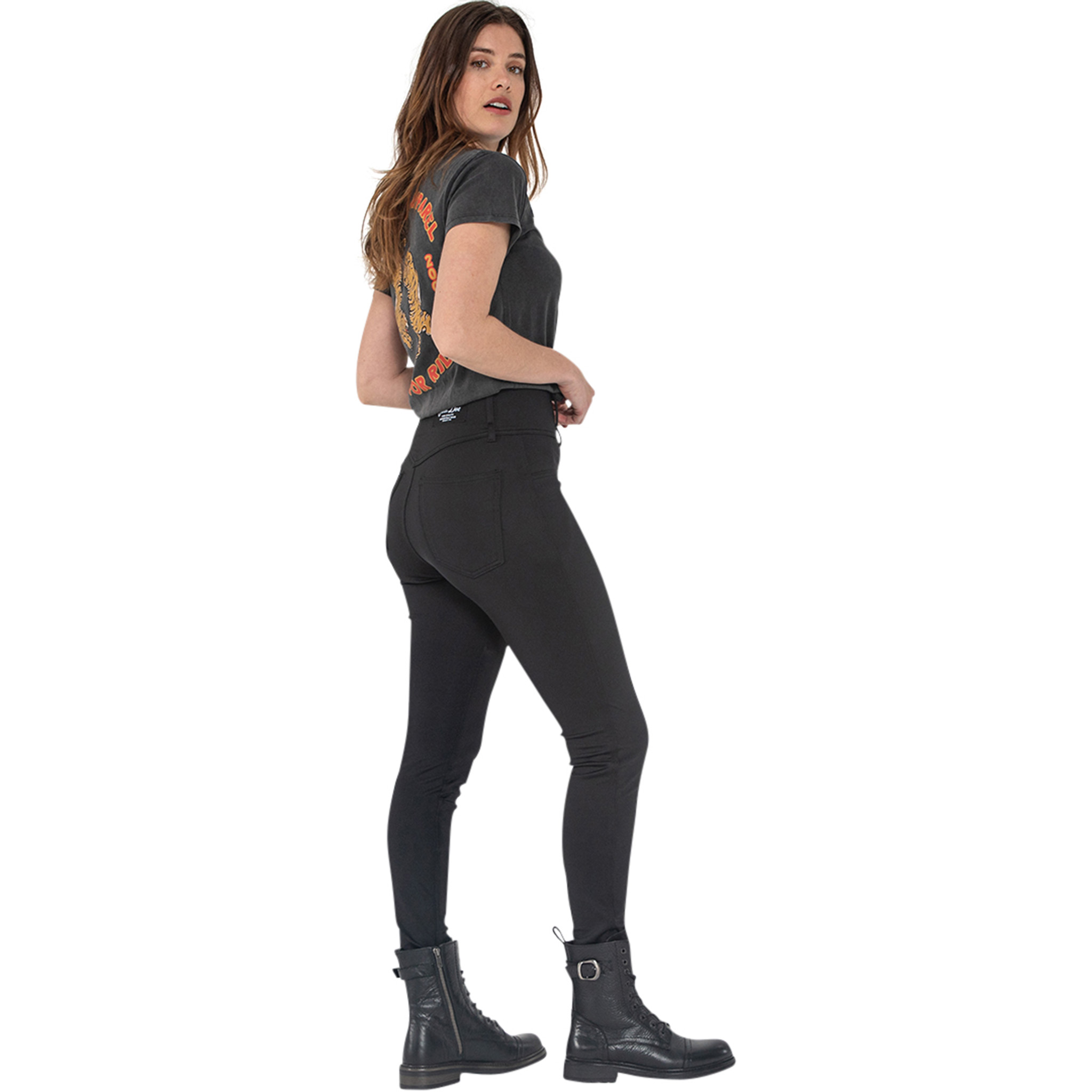 John Doe-Jeggy Monolayer Motorrad Damen Leggings schwarz  40/32-0000453001001245
