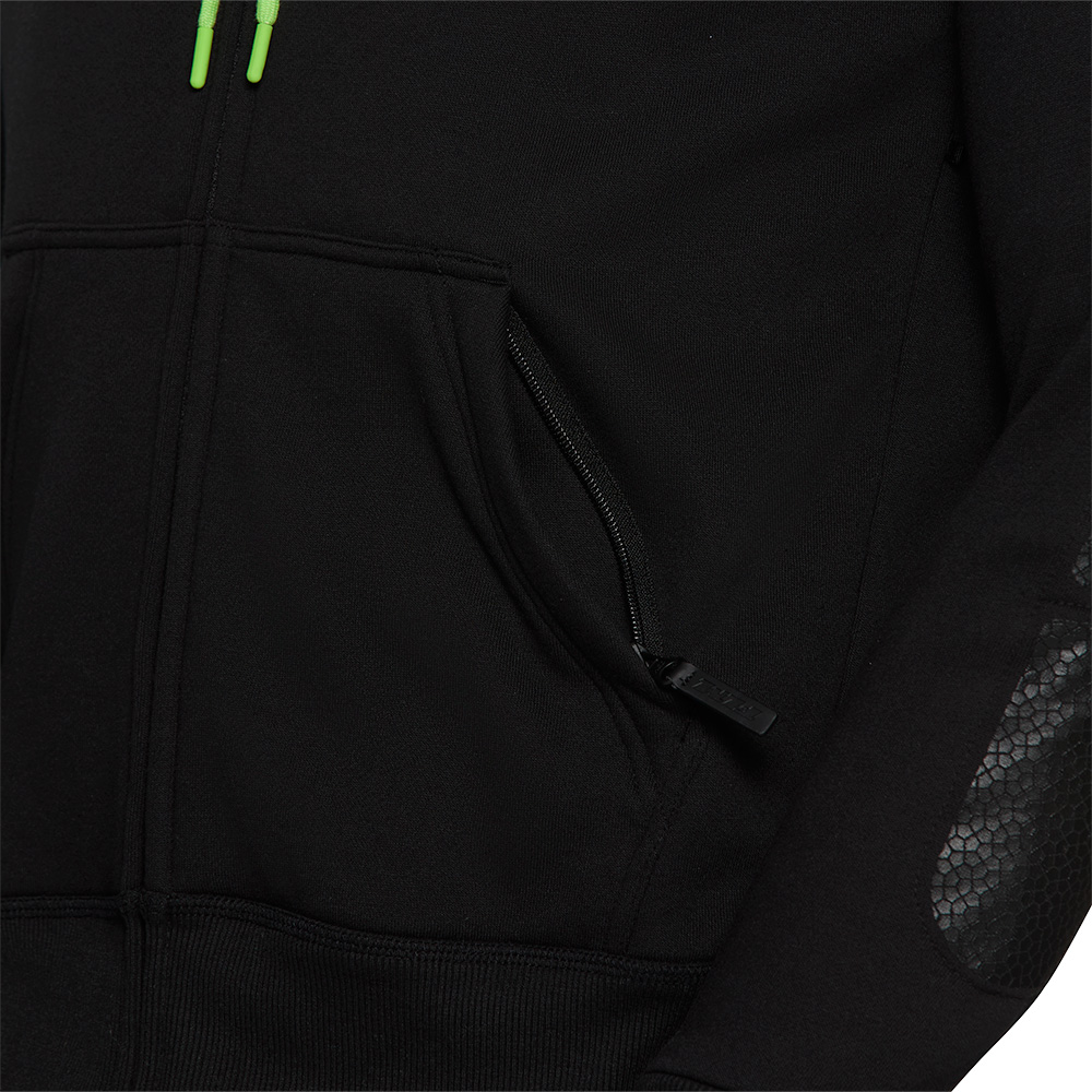 FLM-Drift Sport Hoodie mit Protektoren schwarz/grün XS-2016641999103007