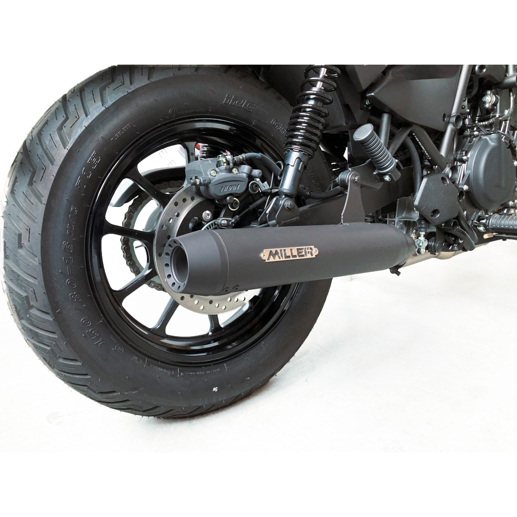 Miller Exhaust Auspuff slip-on Tapered schwarz für Kawasaki Eliminator 500 - Motorradteile & Ersatzteile - Auspuff