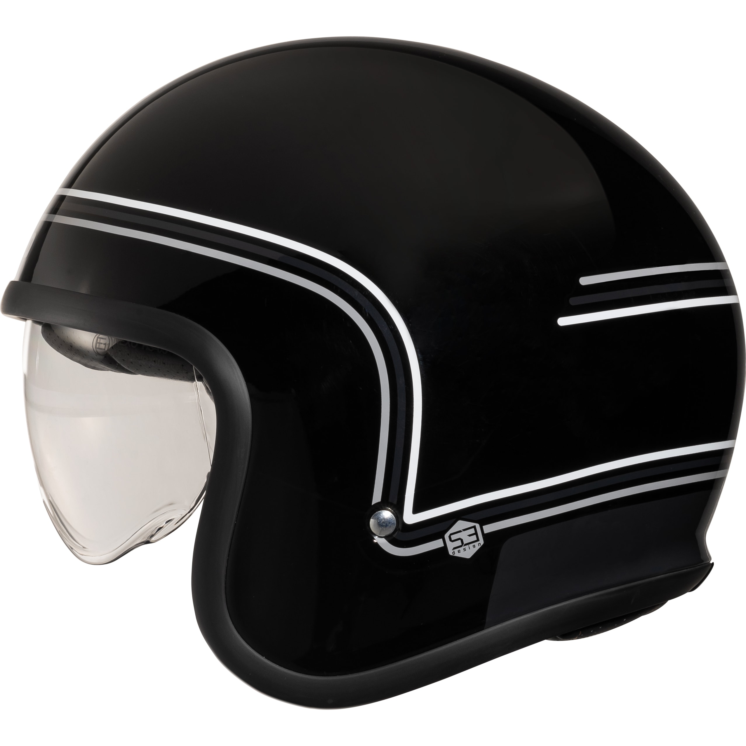 Nexo-Jethelm Urban Style II Schwarz/Weiß Dekor #24-4905601999064