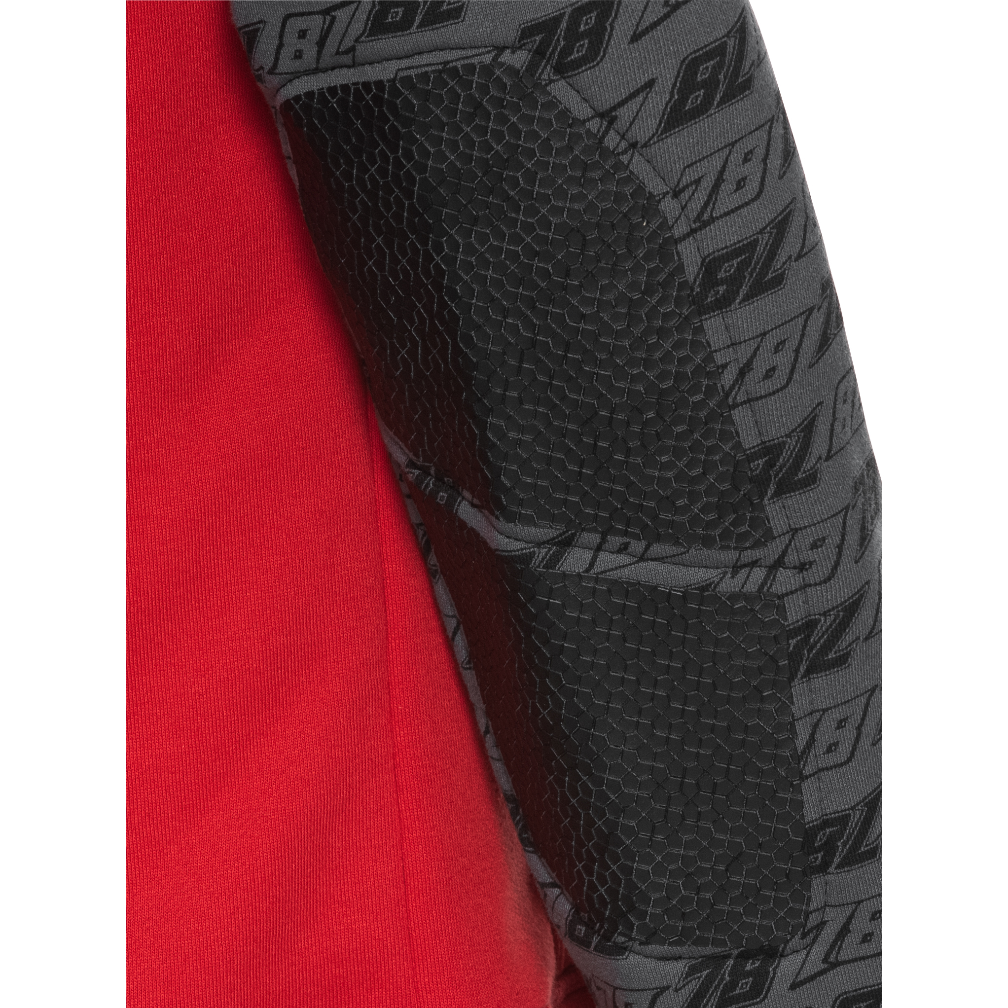 FLM-Drift Sport Hoodie mit Protektoren rot/grau M-2016641999002009