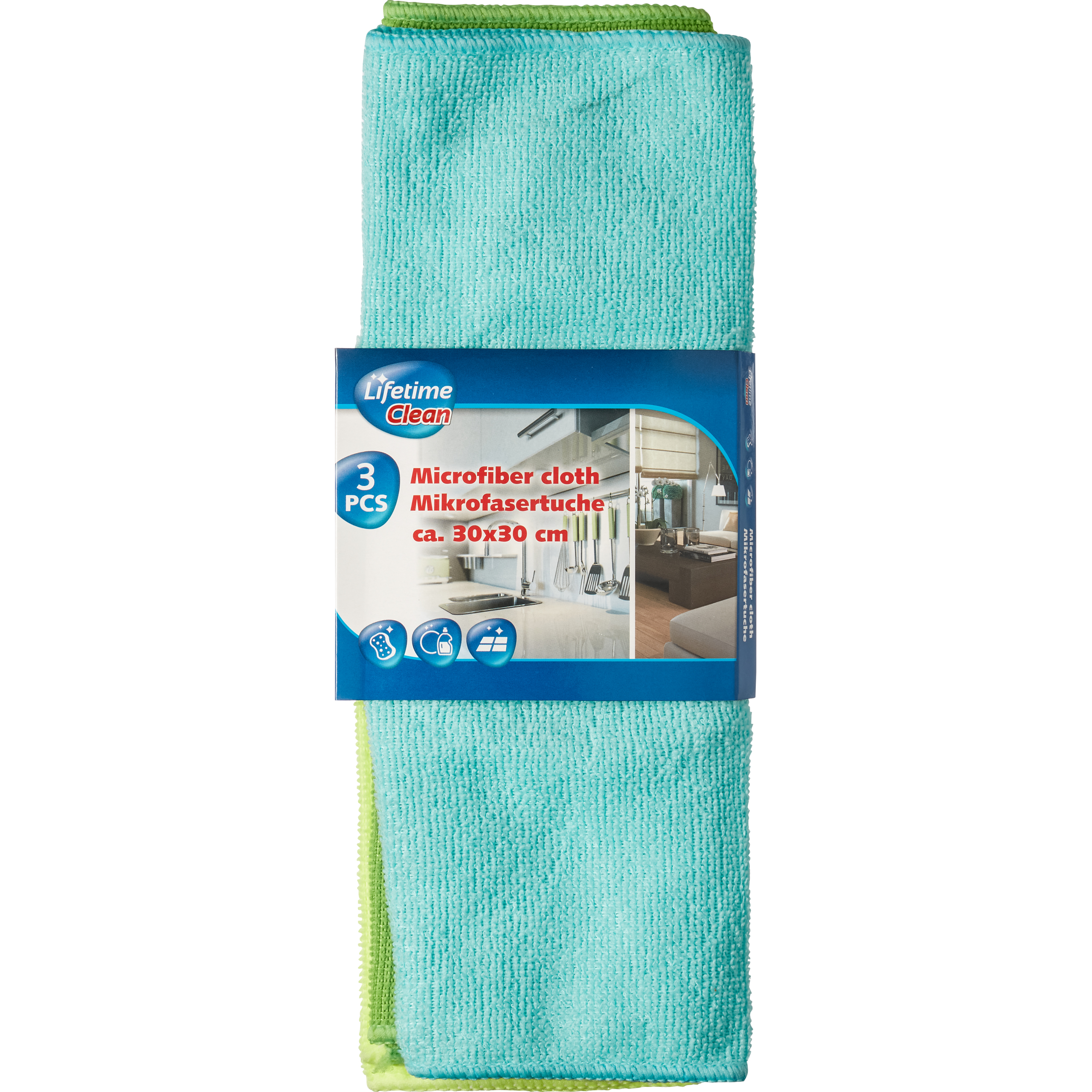 Lifetime Mikrofasertuch 3 Stück 30x30cm - Motorradzubehör - Reinigung & Pflege