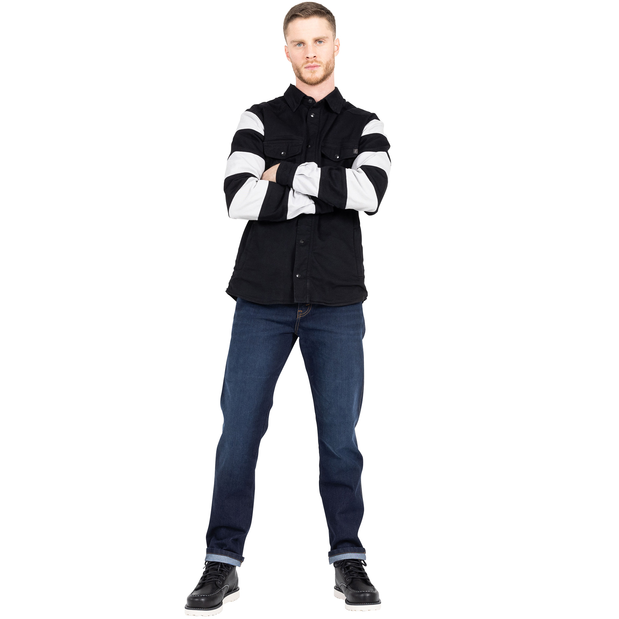 John Doe-XTM Prison Motoshirt schwarz/weiß XS-0000510005031007