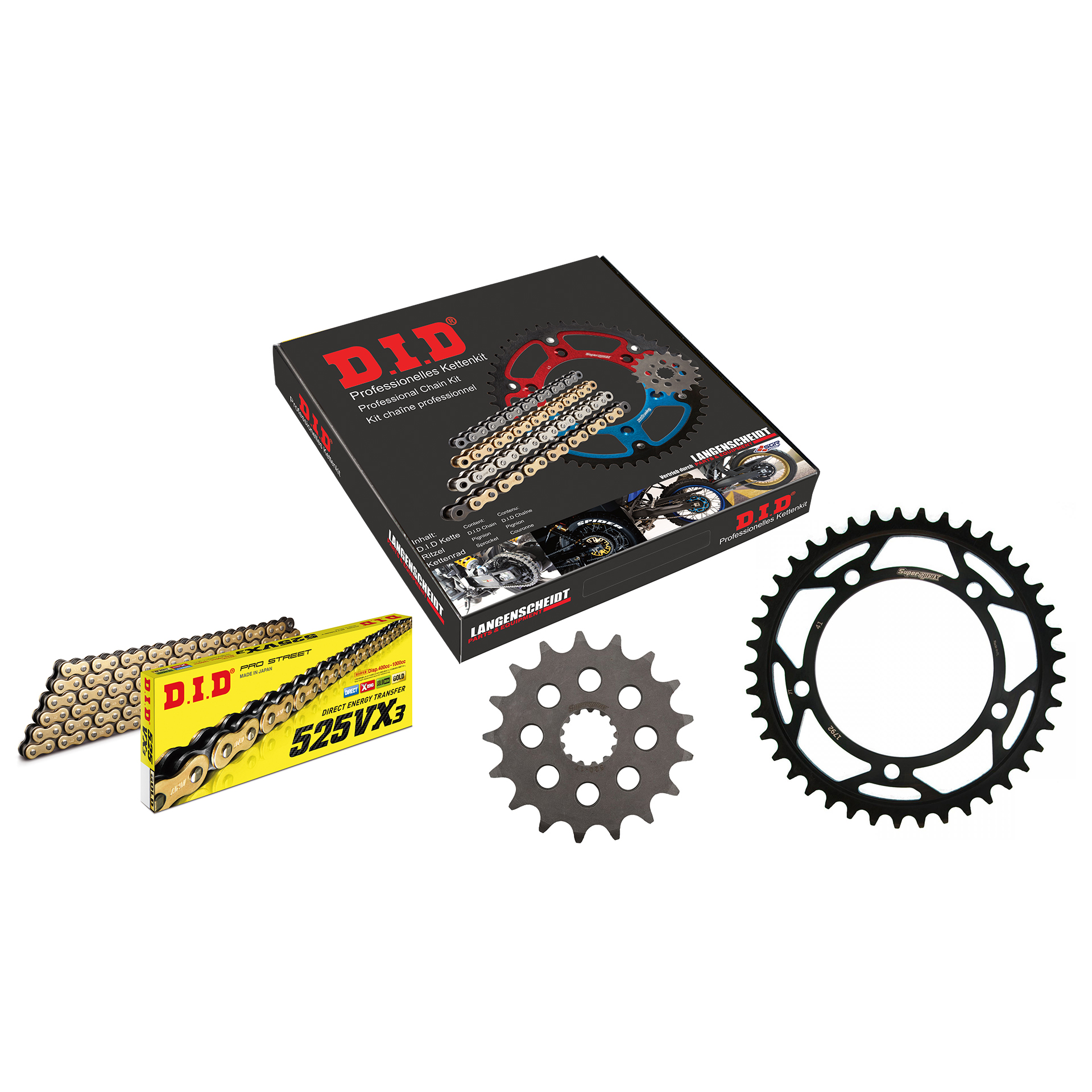 D.I.D. Kettenkit 525VX3(G&B) Niet X 17/41/112 für KLV/DL 1000 V-Str - Motorradteile & Ersatzteile - Kraftübertragung