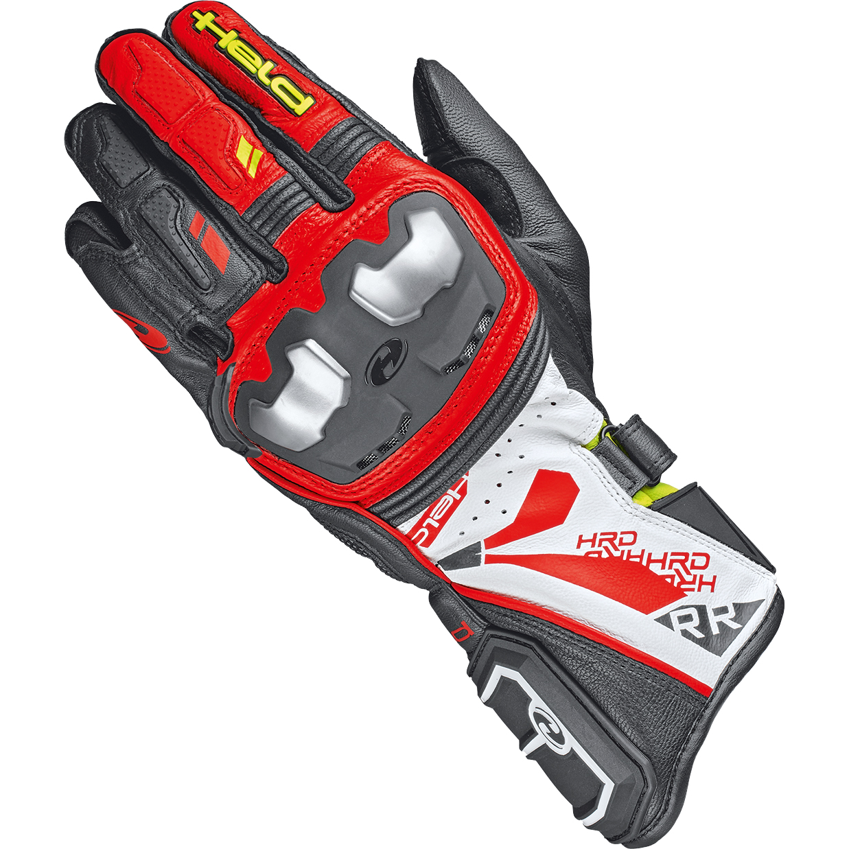 Held Akira RR Lederhandschuh lang weiß/rot 7 - Motorradbekleidung - Motorradbekleidung Herren
