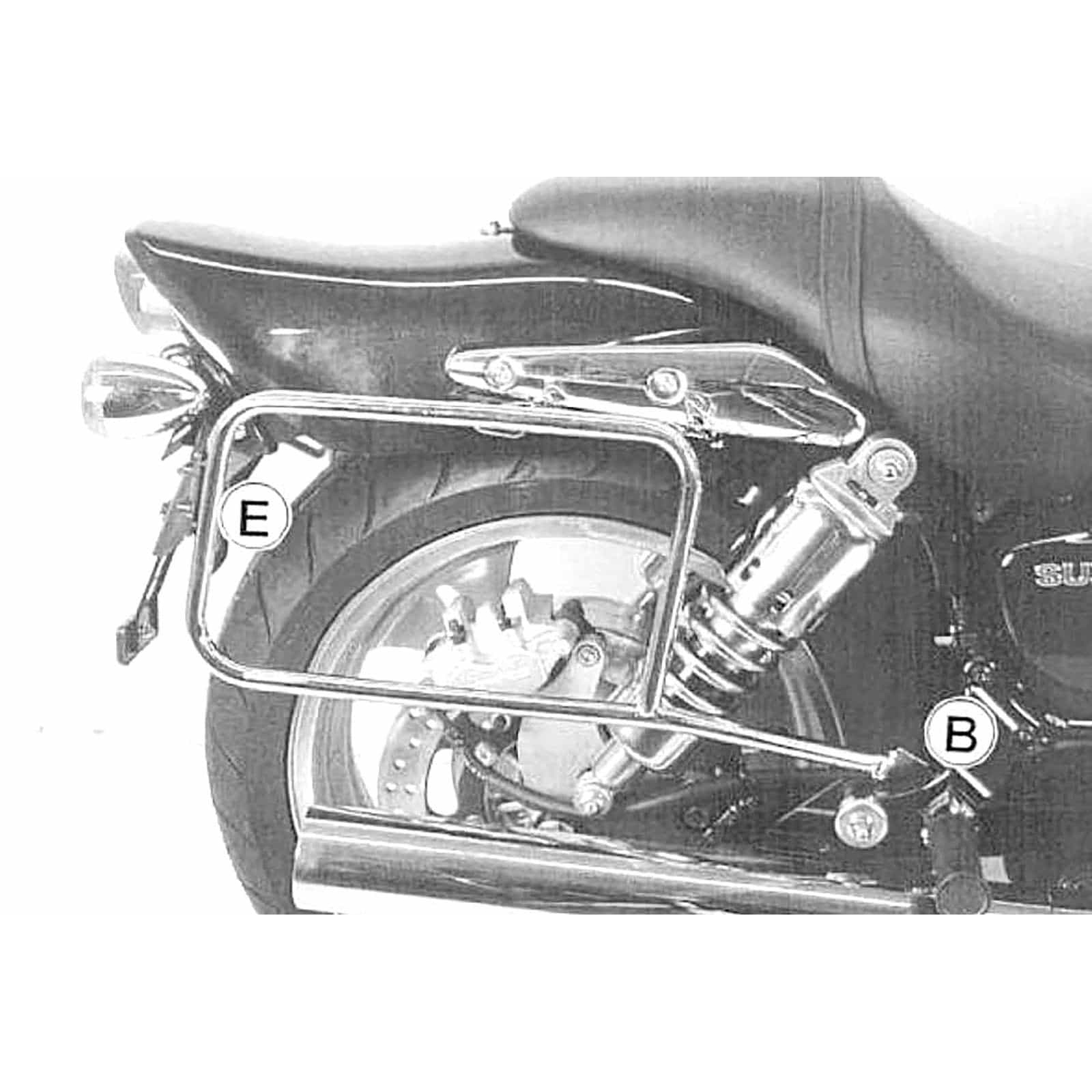Hepco & Becker Seitenkofferträger chrom für M/VZ 1600 Marauder/Intruder - Motorradzubehör - Motorradgepäck
