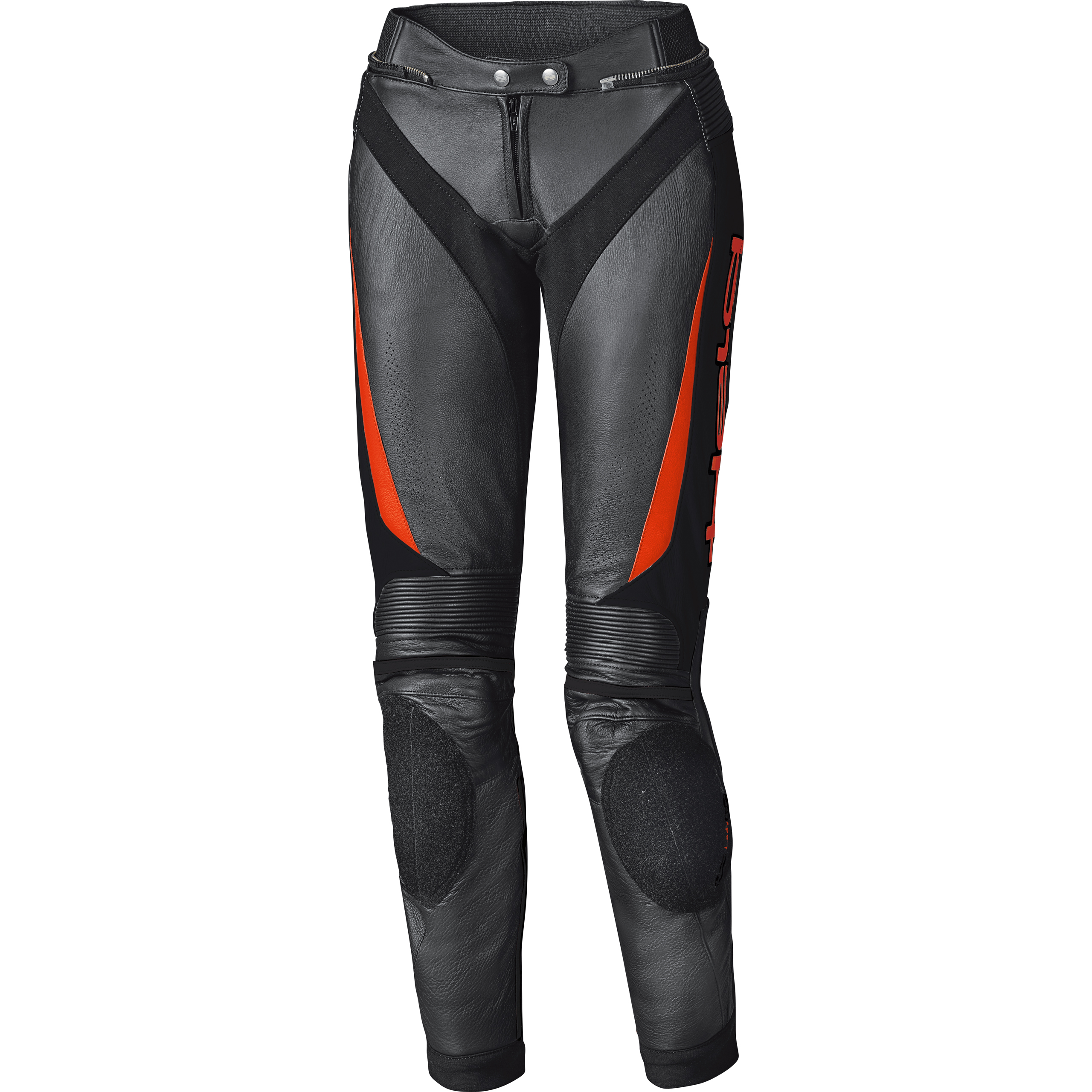 Held Lane II Damen Lederhose schwarz/neonrot 38 - Motorradbekleidung - Sport Motorradbekleidung