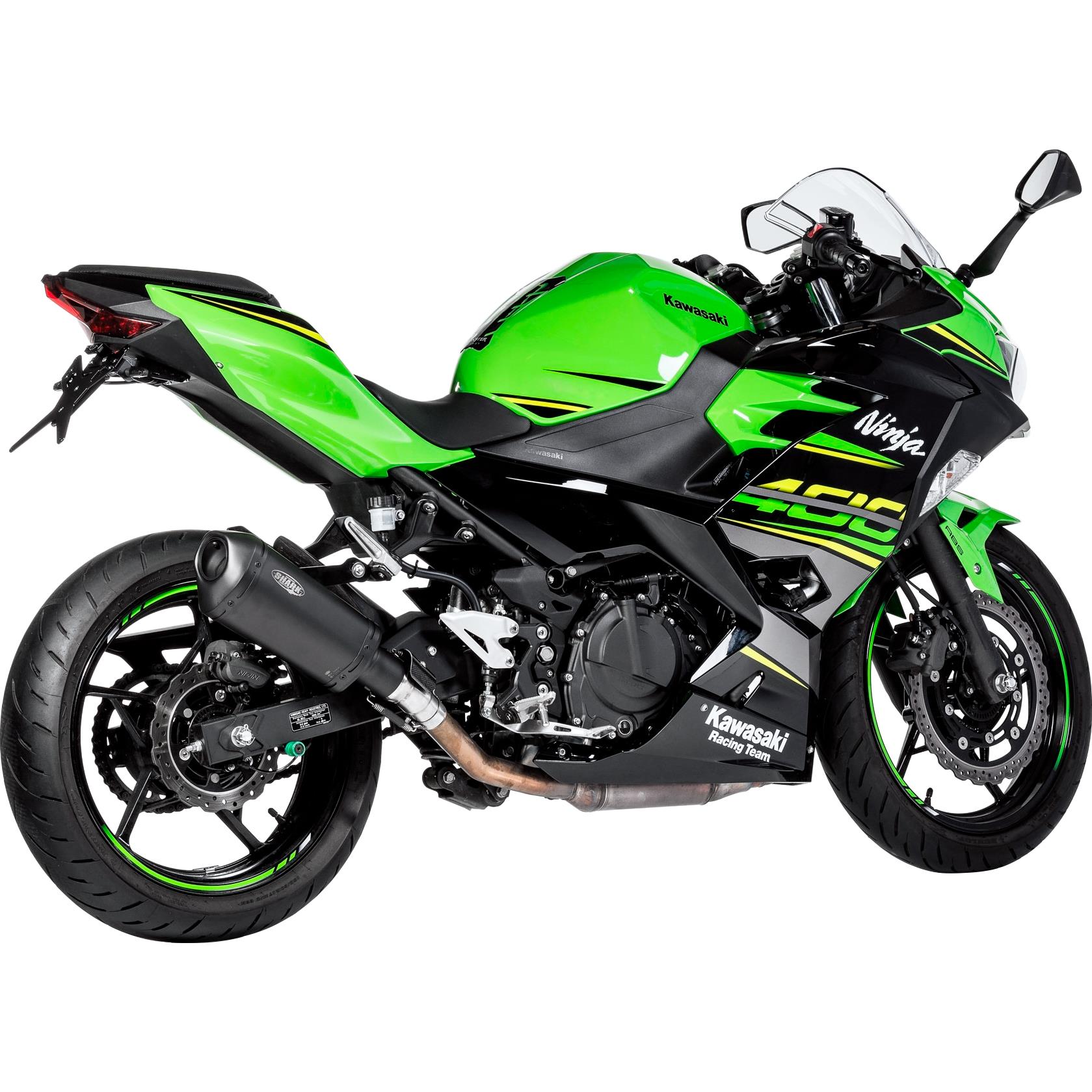 Shark exhaust DSX-10 Auspuff schwarz short für Kawa Z/Ninja 400 2018-2020 - Motorradteile & Ersatzteile - Auspuff