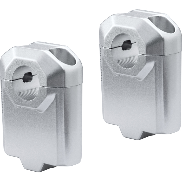 SW-MOTECH Lenkererhöhung für 22mm Lenker um 50mm silber - Motorradteile & Ersatzteile - Lenker, Griffe & Hebel