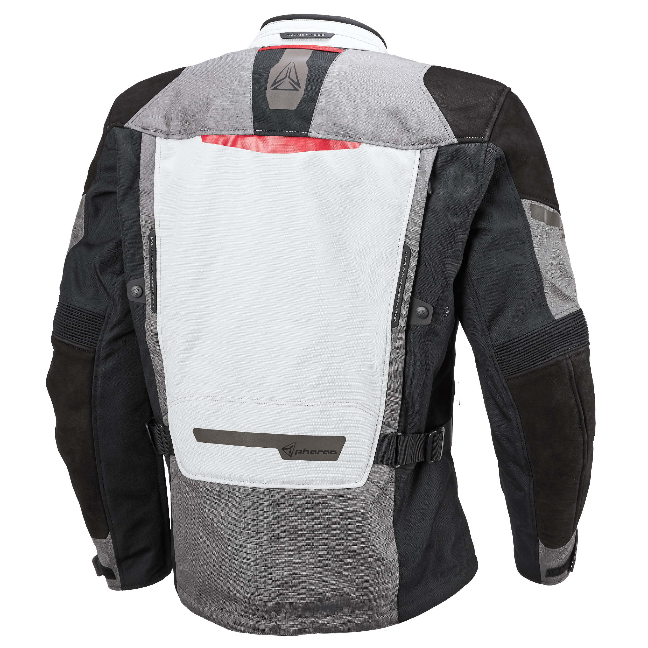 Pharao-Jucar WP Leder-/Textiljacke schwarz/grau-0000857003048