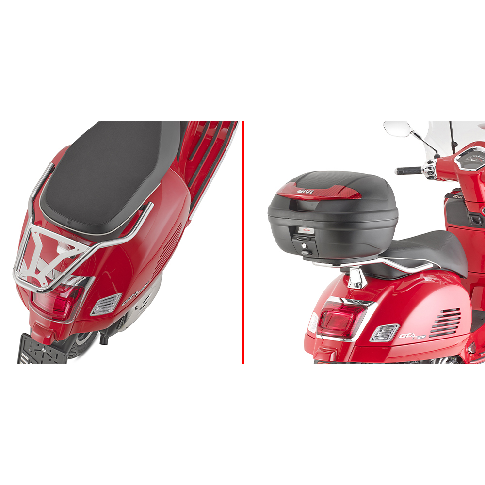 Givi porte-top case pour plaque universelle SR5620CR chrome pour Vespa G