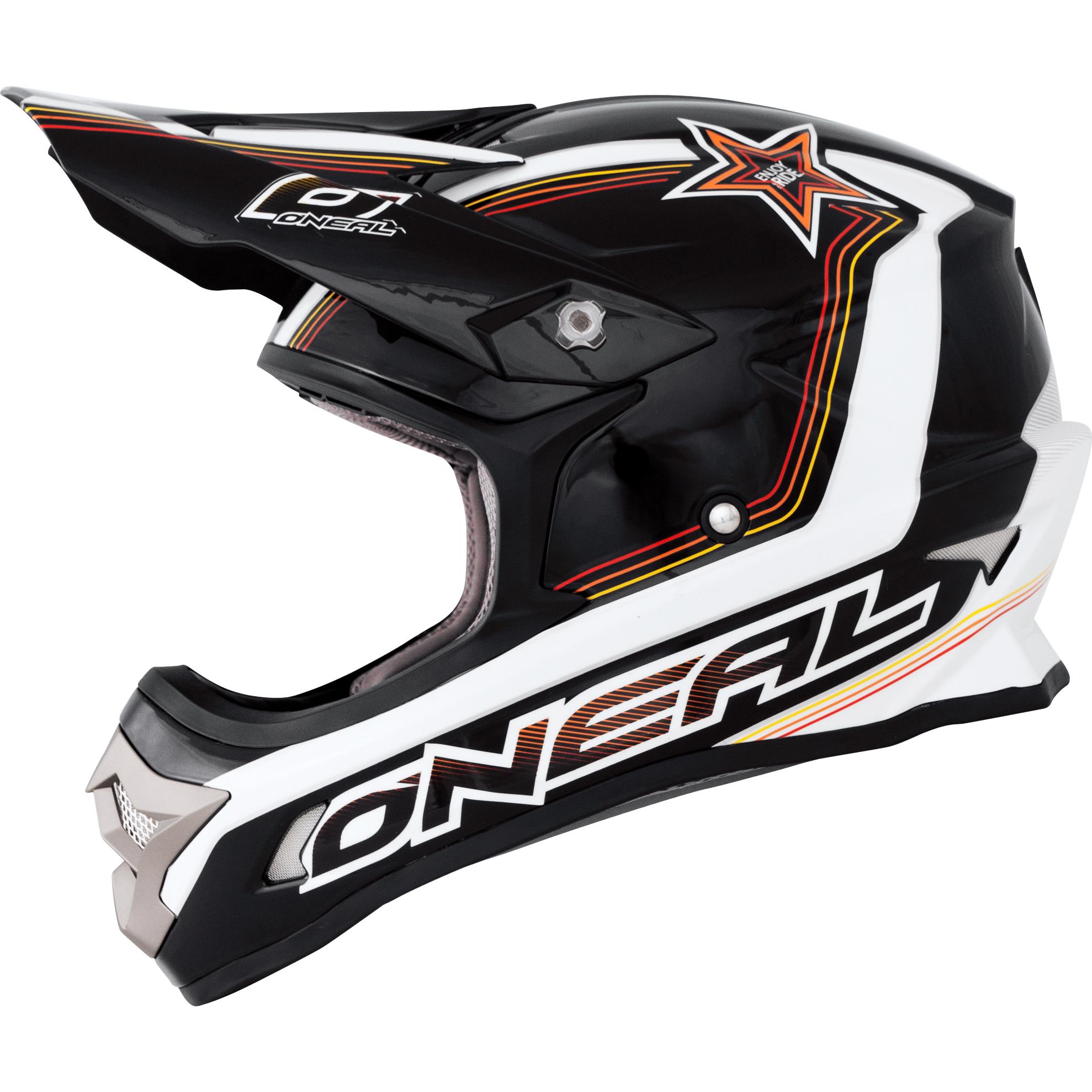 O'Neal MX 3Series Star Black/Yellow/White L - Helme & Brillen - Motorradhelme
