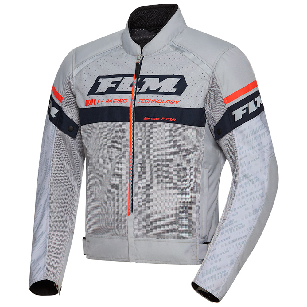 FLM Ram Air Textiljacke hellgrau M - Motorradbekleidung - Motorradbekleidung Herren