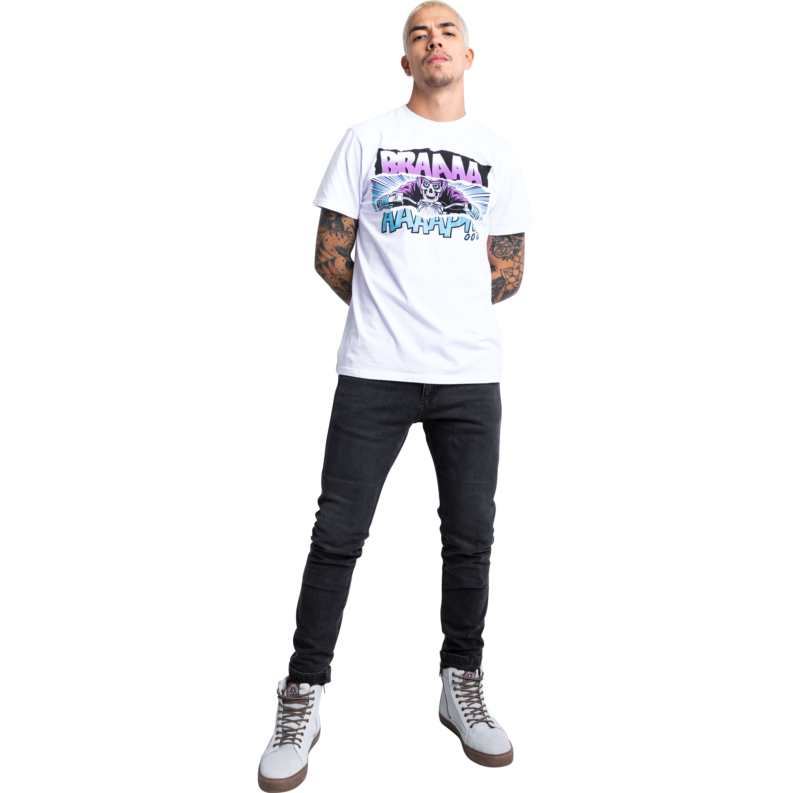 John Doe-T-Shirt Braaaap V2.0 weiß S-8021291999004008