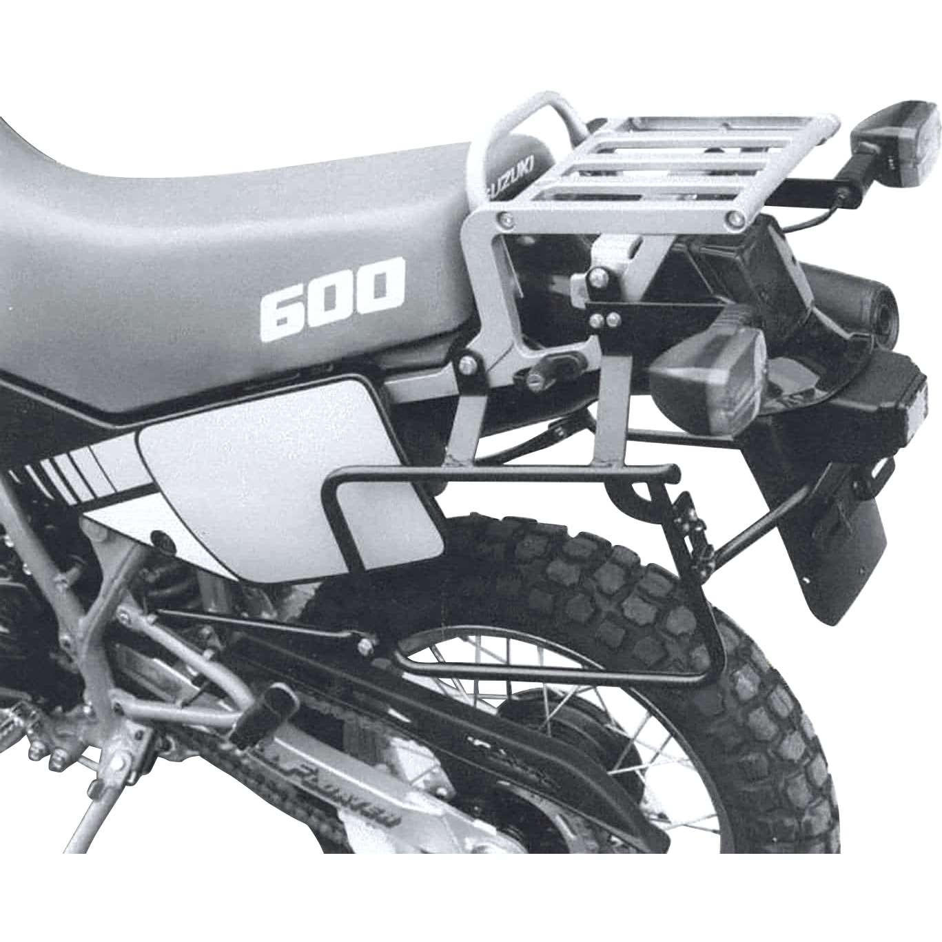 Hepco & Becker Seitenkofferträger schwarz für Suzuki DR 600 R/S 1986-1989 - Motorradzubehör - Motorradgepäck