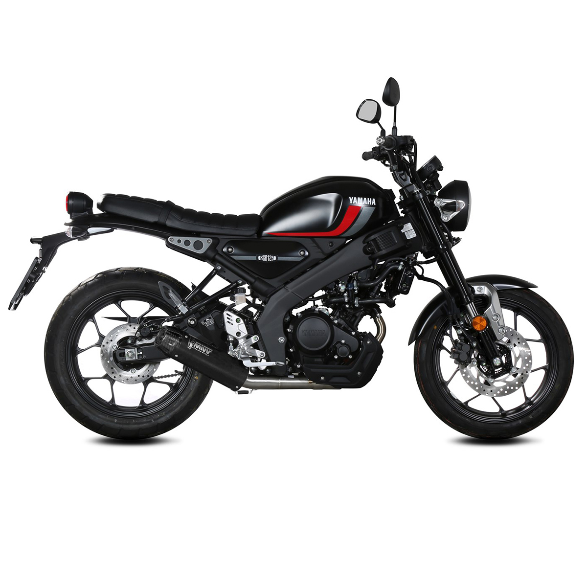 MIVV exhaust HR-1 Y.075.KH1BG 1-1 black/carbon for XSR 125 22-24
