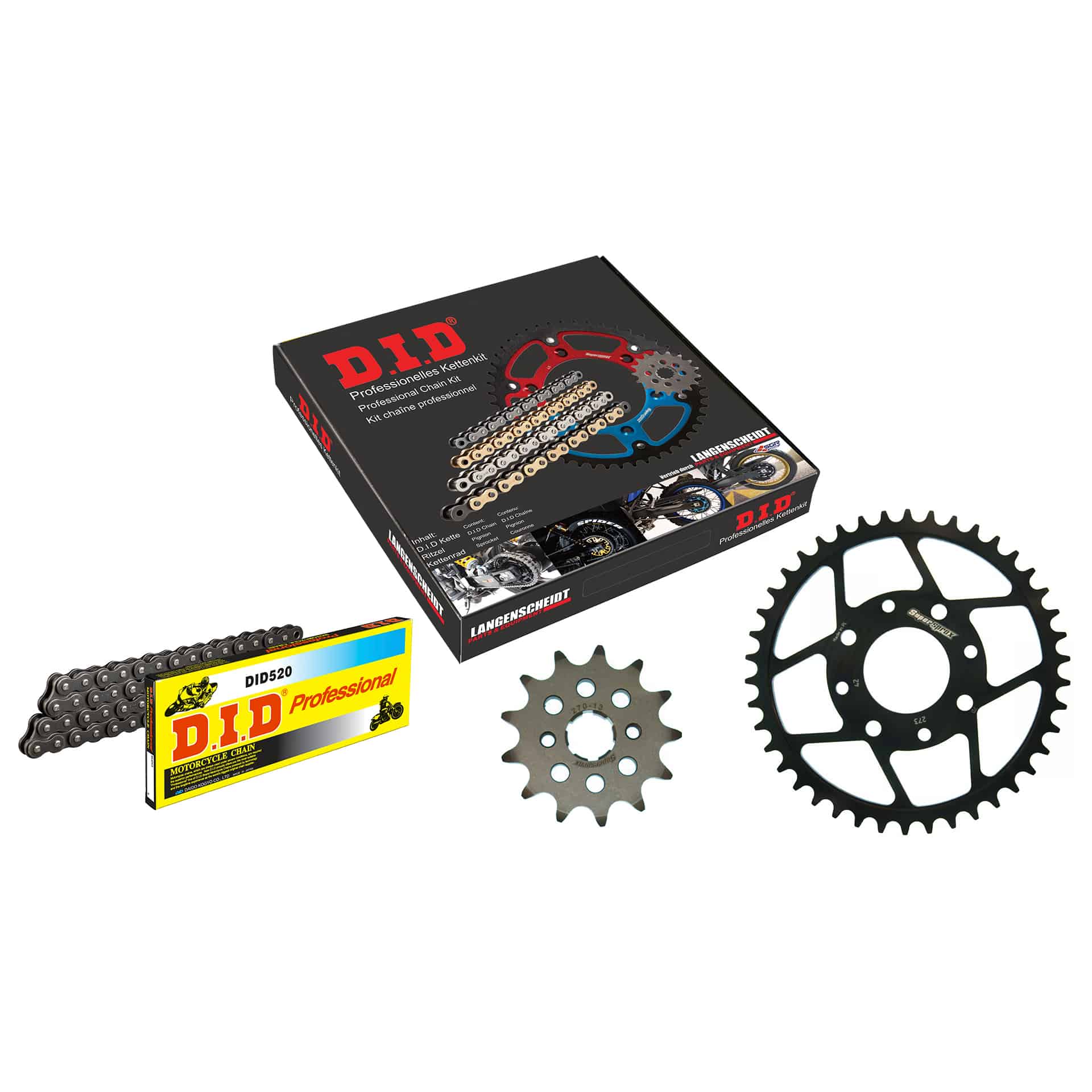 D.I.D. kit chaîne 520 Clip 13/42/116 pour CA 125 Rebel 80 km/h 1995