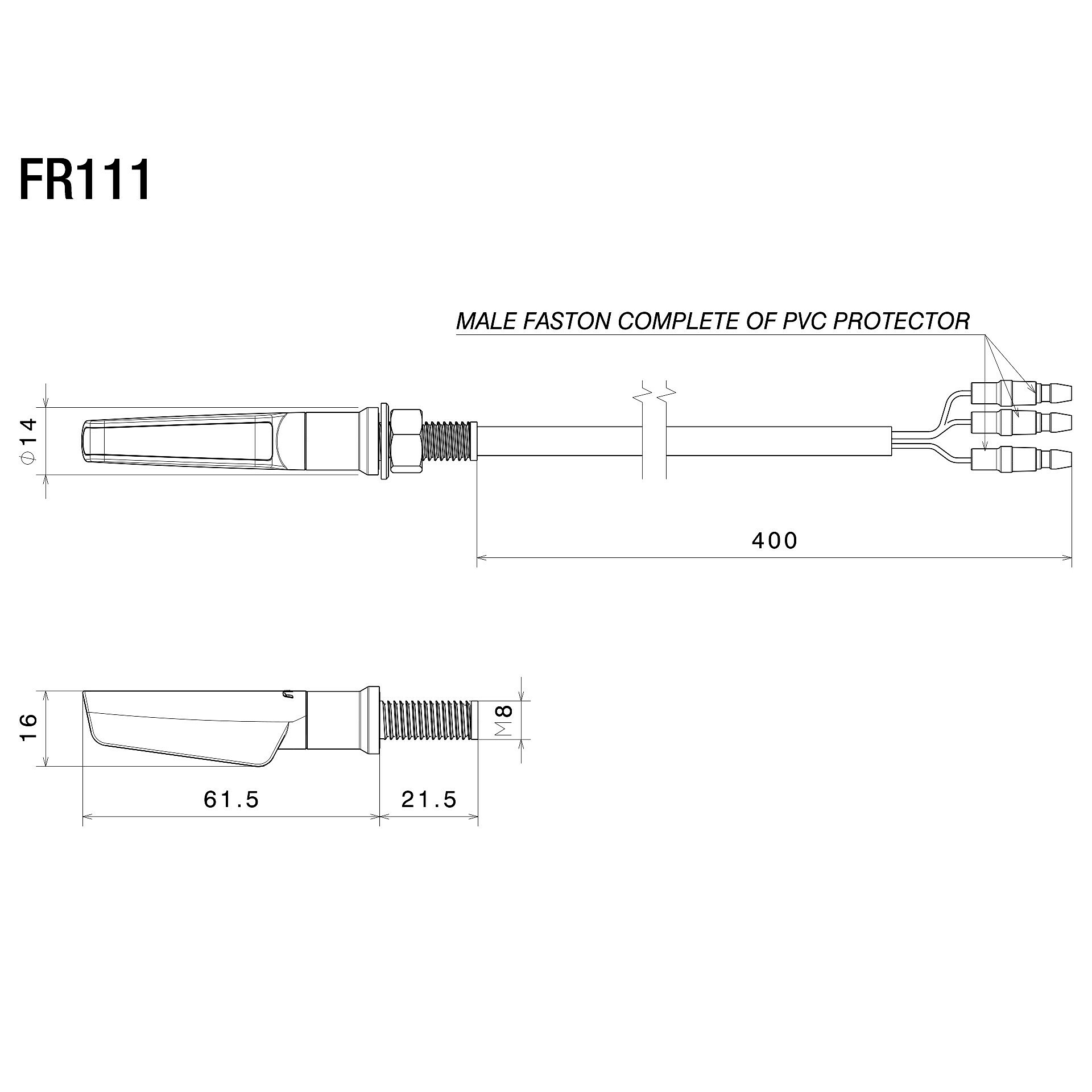 Rizoma-LED Blinker/Positionslicht Paar Corsa L Alu M8 TS111BM matt-5728551020000000