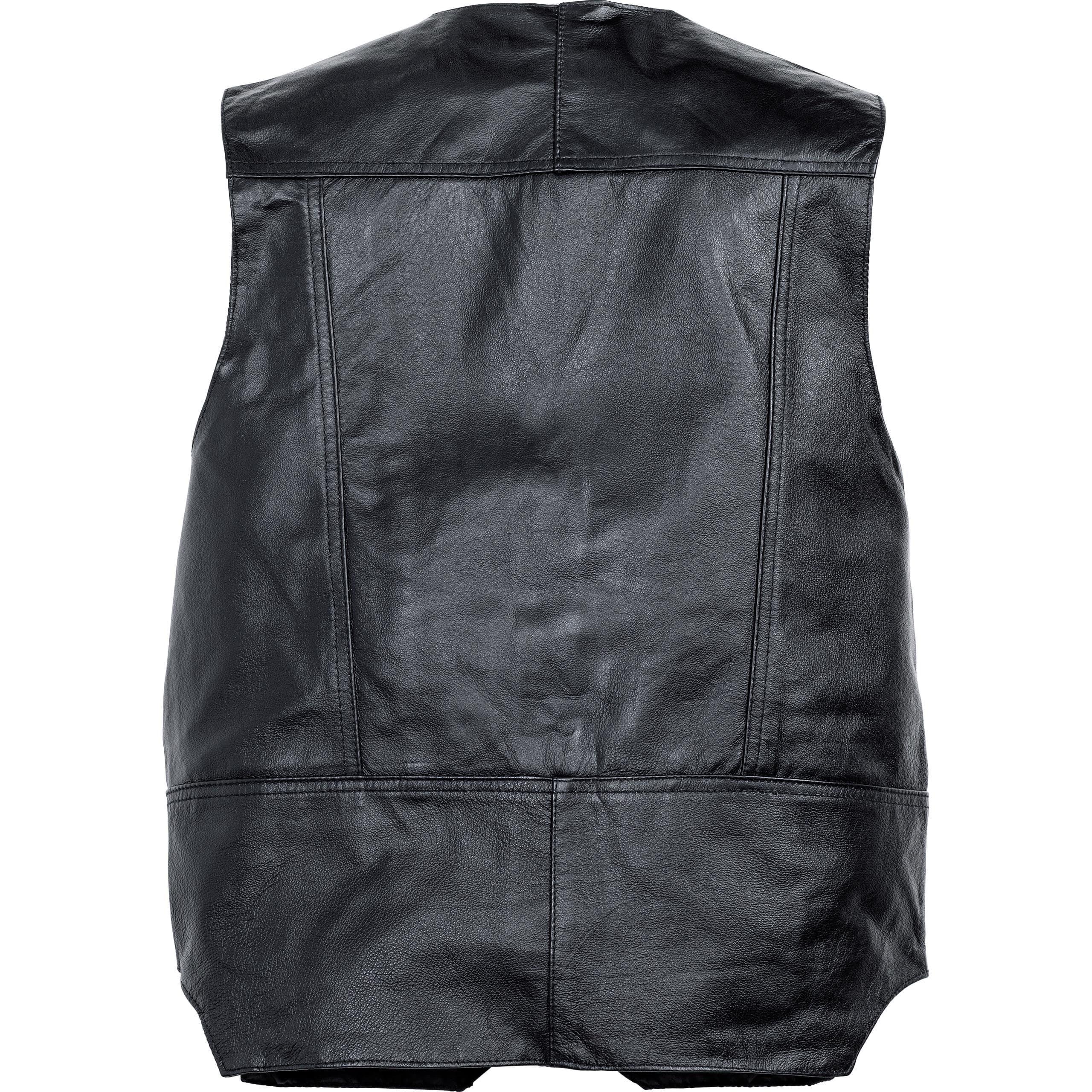 Spirit Motors-Lederweste 1.0, geknöpft schwarz M-8002651999001009