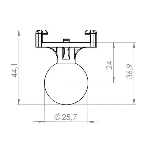 SP Connect-Ball Head Mount SPC RAM Halterung schwarz-5741521181010080