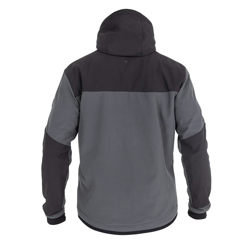 John Doe-XTM Softshell Rip-Stop Hoodie V3 grau/schwarz 5XL-0001678005058015