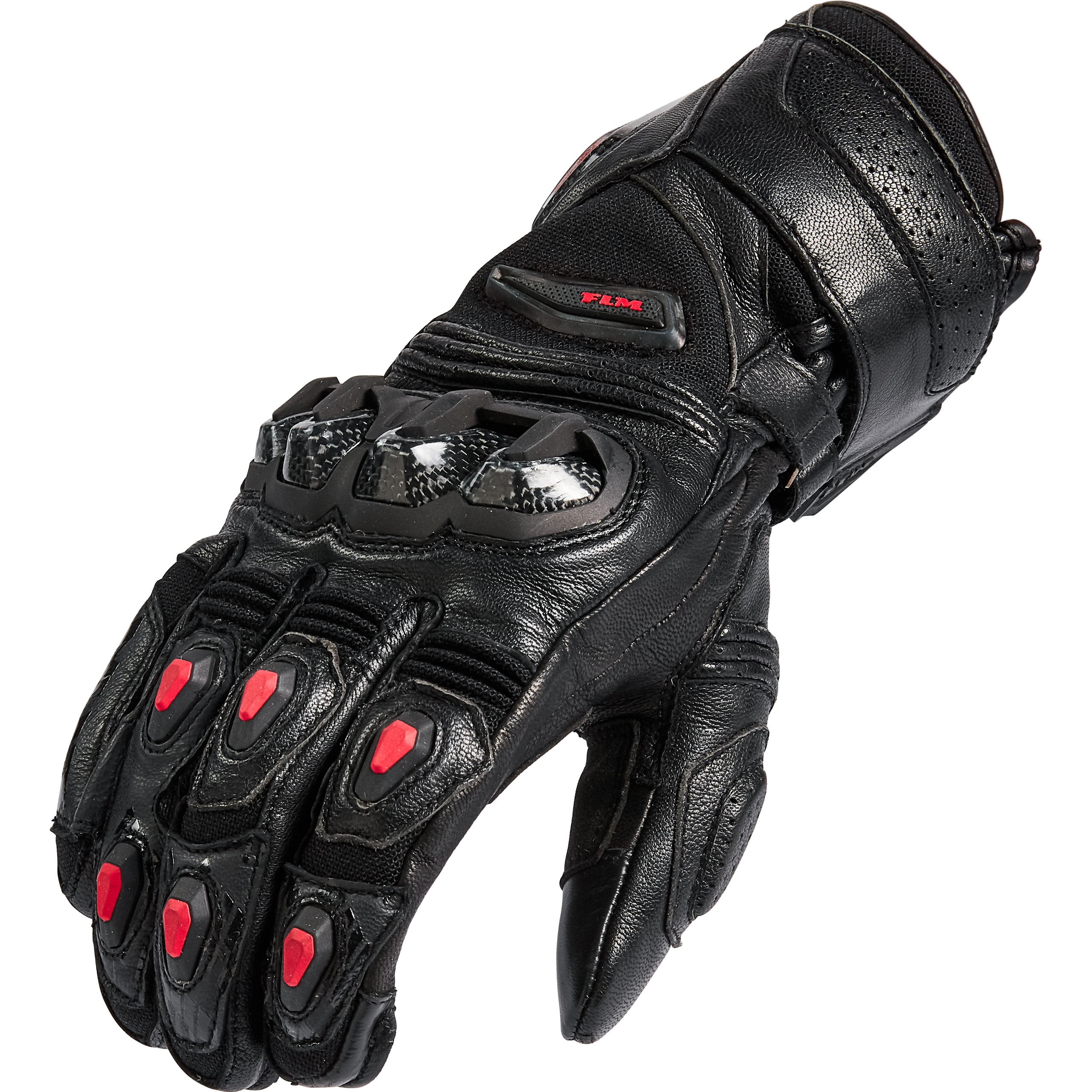 FLM-Lemans XT Racing Lederhandschuh lang schwarz 11-3114921006001940