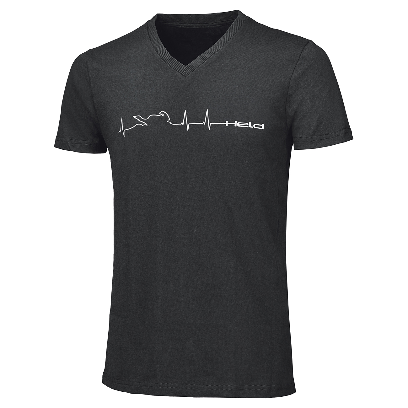 Held-Be Heroic T-Shirt Design Heartbeat schwarz L-0001169999902010