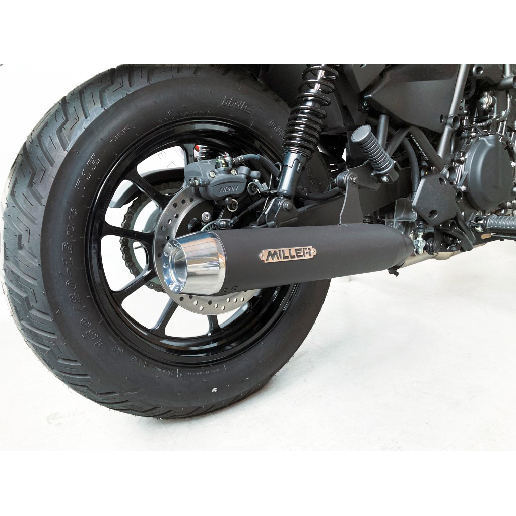 Miller Exhaust Auspuff slip-on Tapered schwarz/poliert für Eliminator 500 - Motorradteile & Ersatzteile - Auspuff