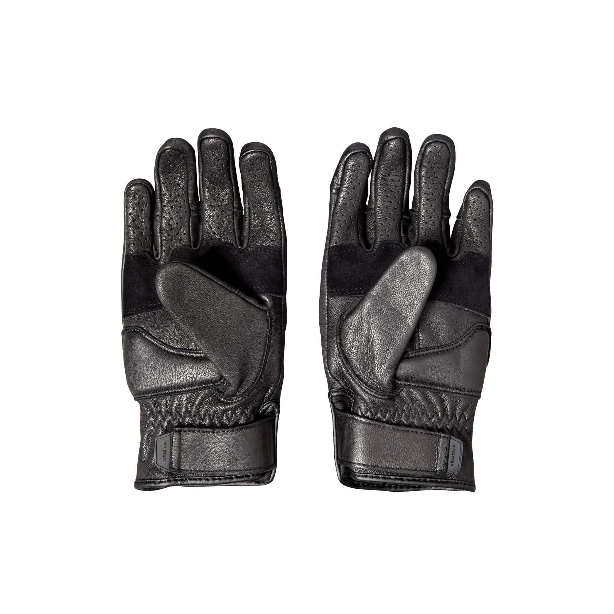 Belstaff-Hampstead Lederhandschuhe schwarz/rot-0000550003033