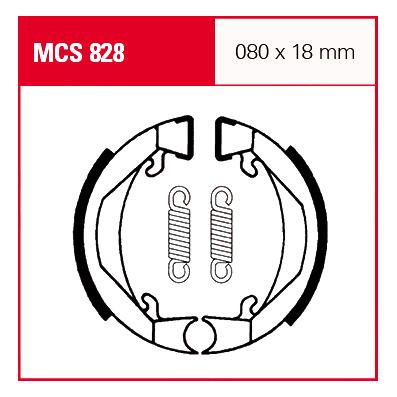 TRW Lucas Bremsbacken iF MCS828 80x18mm - Motorradteile & Ersatzteile - Bremsen