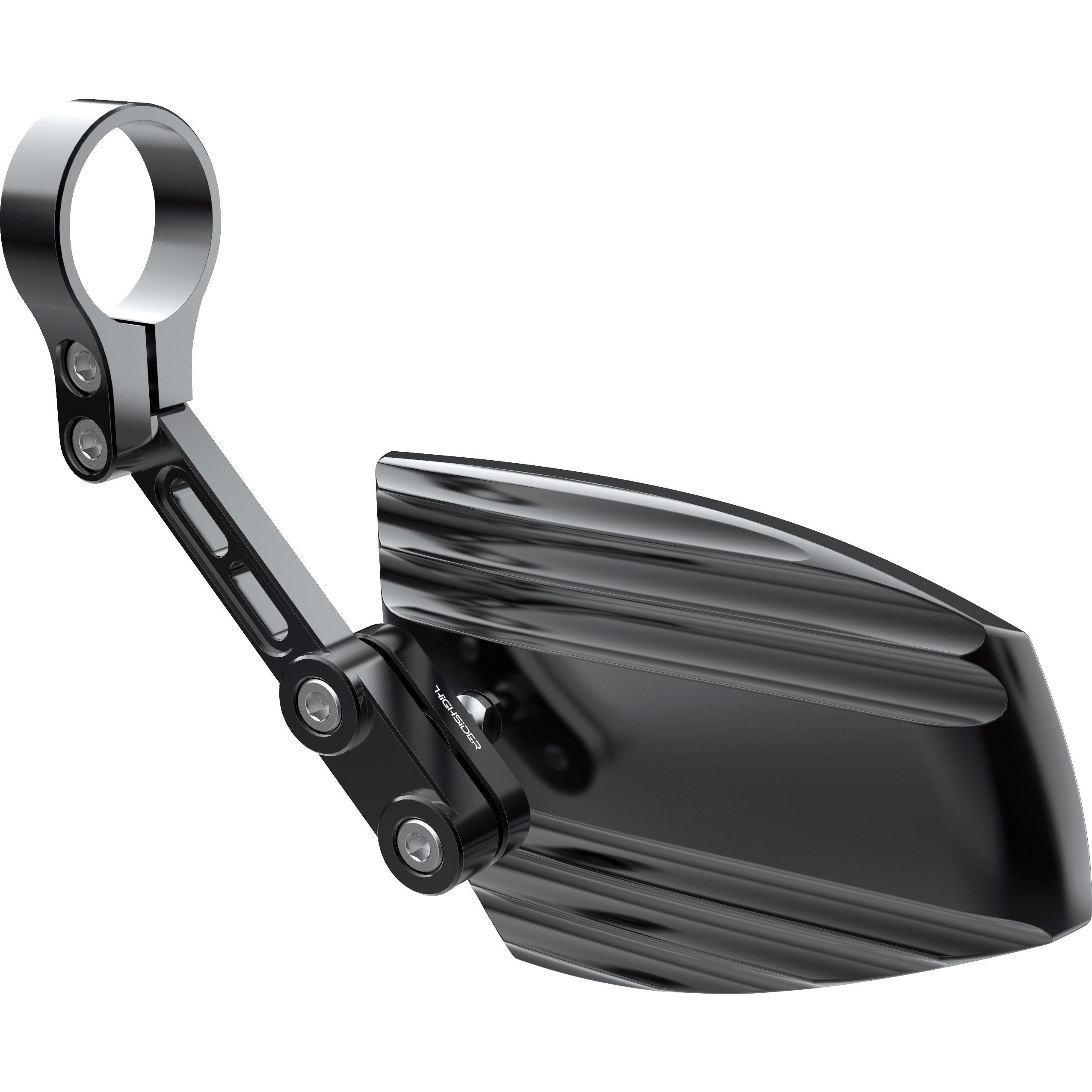 Highsider Lenkerendenspiegelpaar für 22/25,4/30mm Wave schwarz - Motorradteile & Ersatzteile - Motorradspiegel
