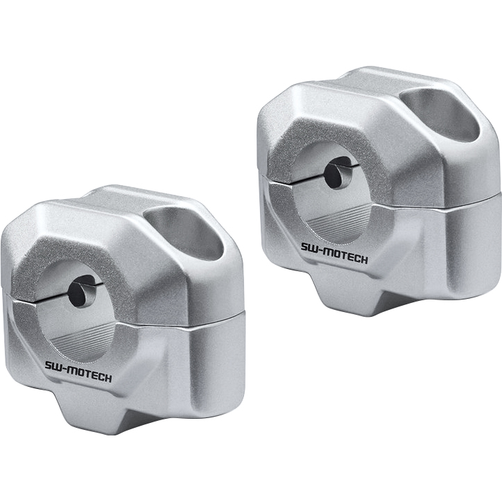 SW-MOTECH Lenkererhöhung PP für 22mm Lenker um 20mm silber - Motorradteile & Ersatzteile - Lenker, Griffe & Hebel