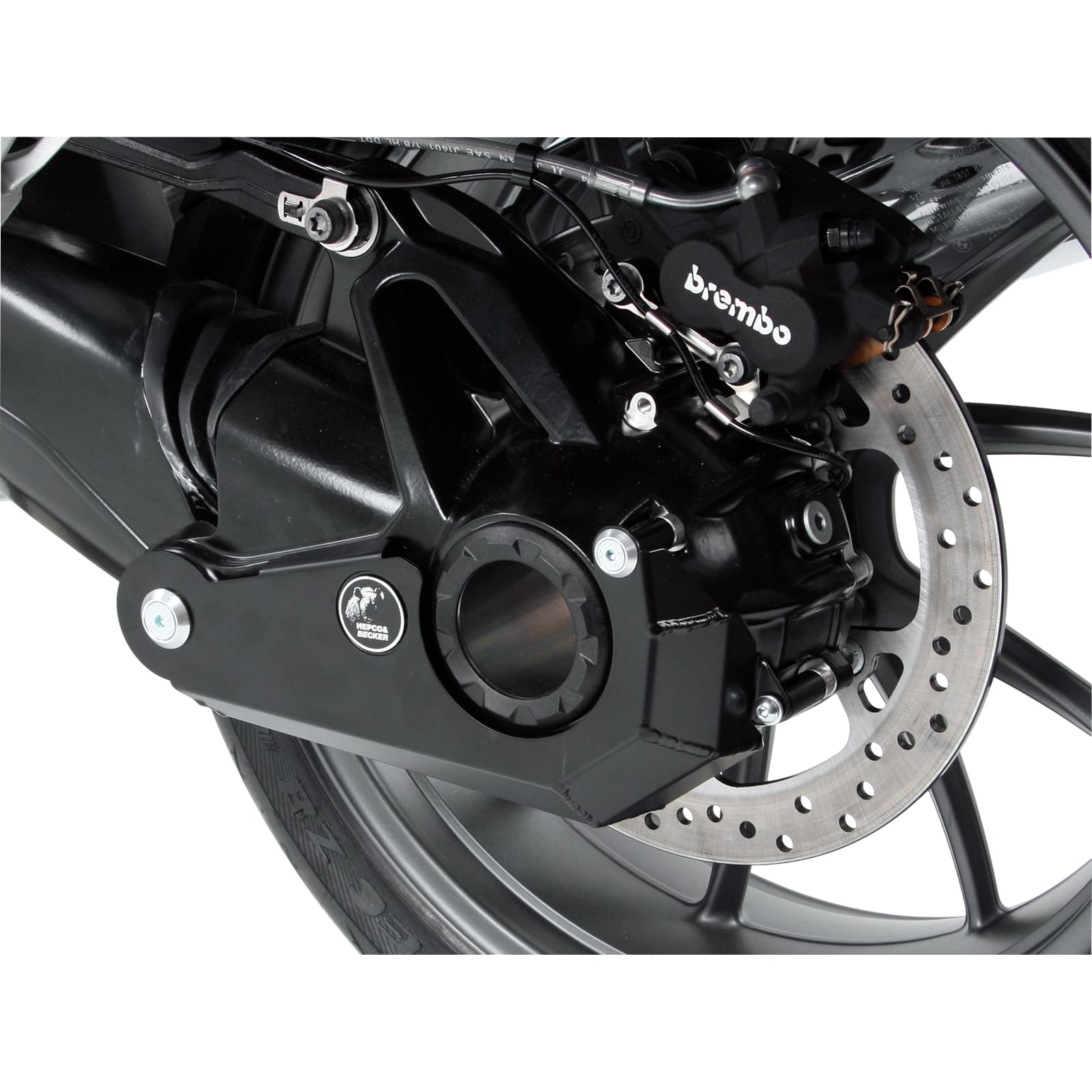 Hepco & Becker Alu Kardanschutzplatte schwarz für BMW R 1200 RS LC - Motorradteile & Ersatzteile - Anbauteile