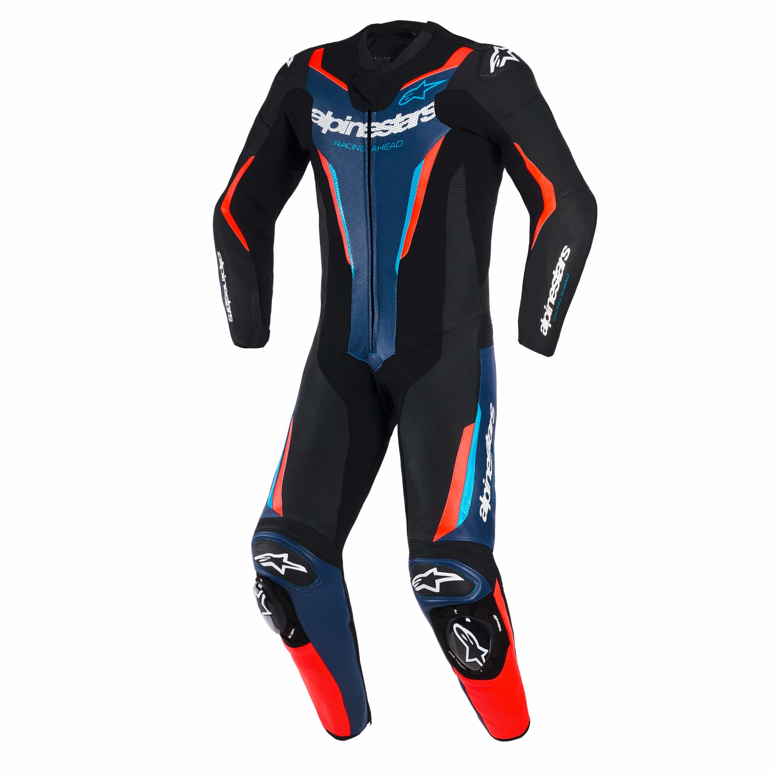 Alpinestars-GP Force V2 Lederkombi 1-tlg. schwarz/blau/fluo rot 52-0001710999129307