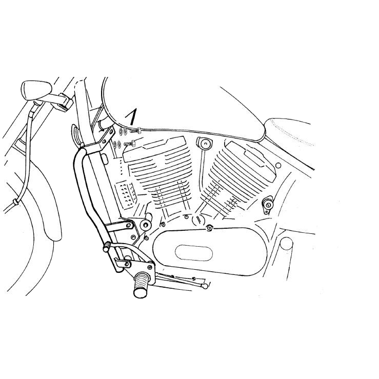 Hepco & Becker Sturzbügel chrom für Kawasaki VN 800 - Motorradteile & Ersatzteile - Anbauteile