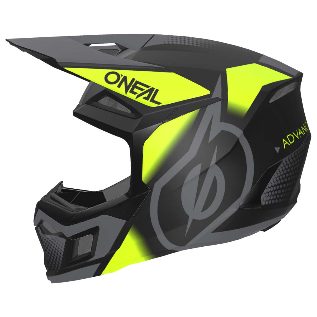 O'Neal MX 3Series V.24 Vision schwarz/neongelb XL - Helme & Brillen - Motorradhelme