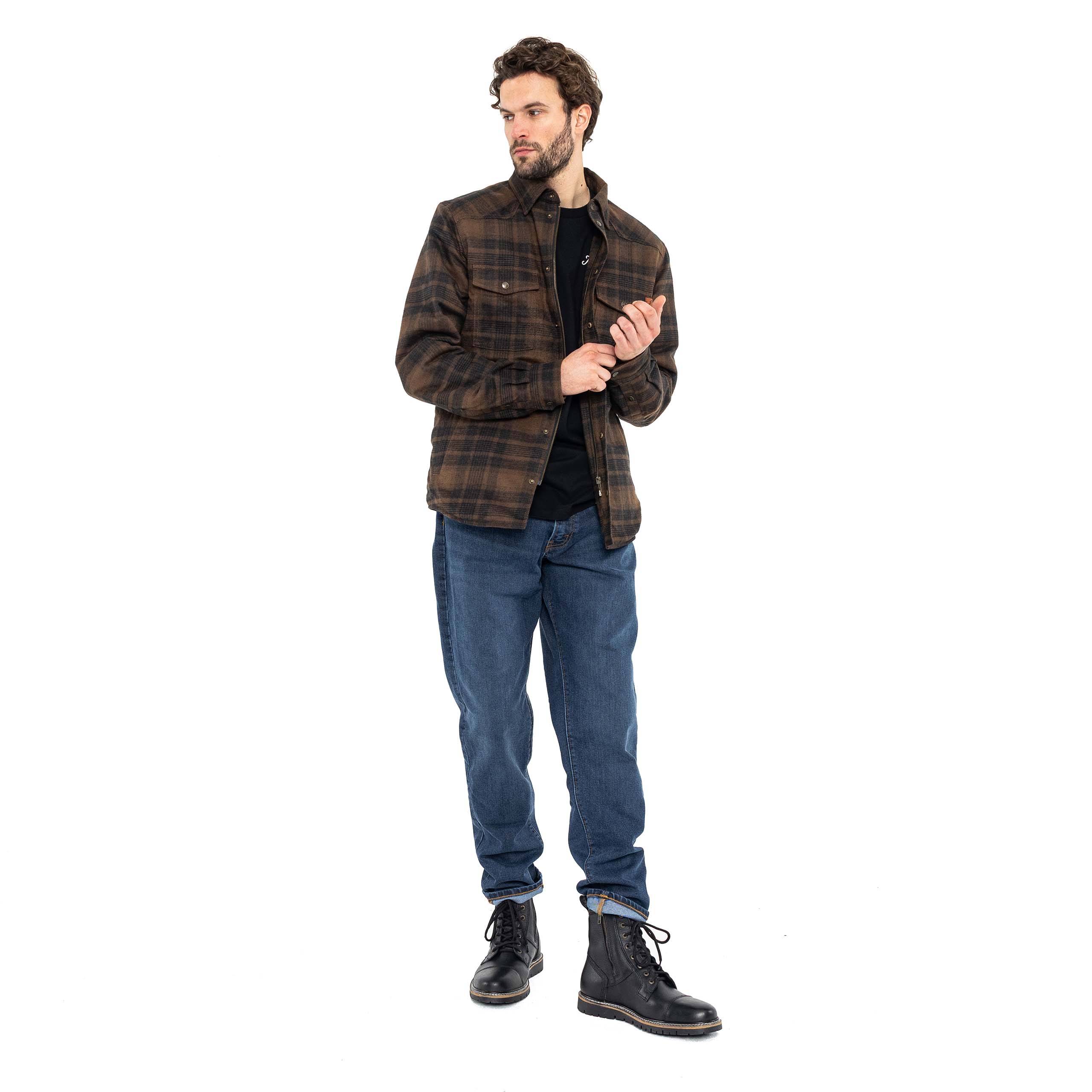 John Doe-Woody Motoshirt braun S-0001076005006008