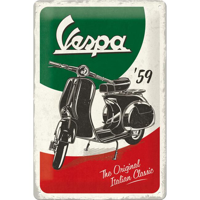 Nostalgic-Art Blechschild 20 x 30 "Vespa - The Italian Classic" - Motorradzubehör - Geschenkideen