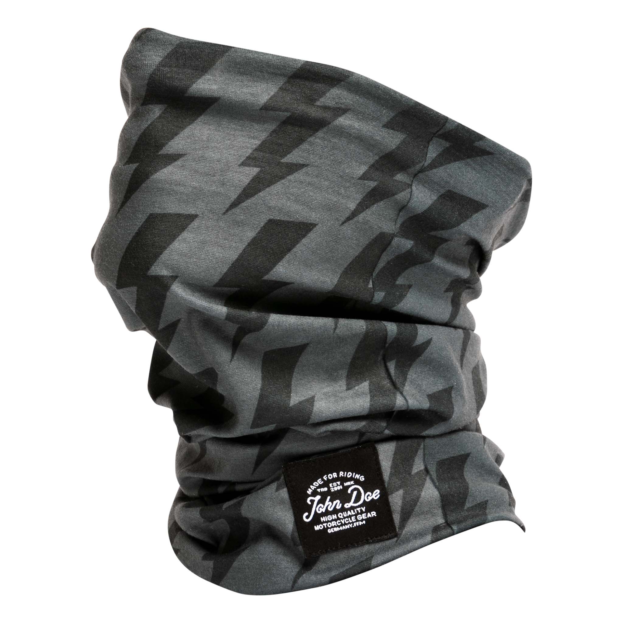 John Doe Tube Flash Halstuch schwarz/grau - Motorradbekleidung - Wetterschutzkleidung